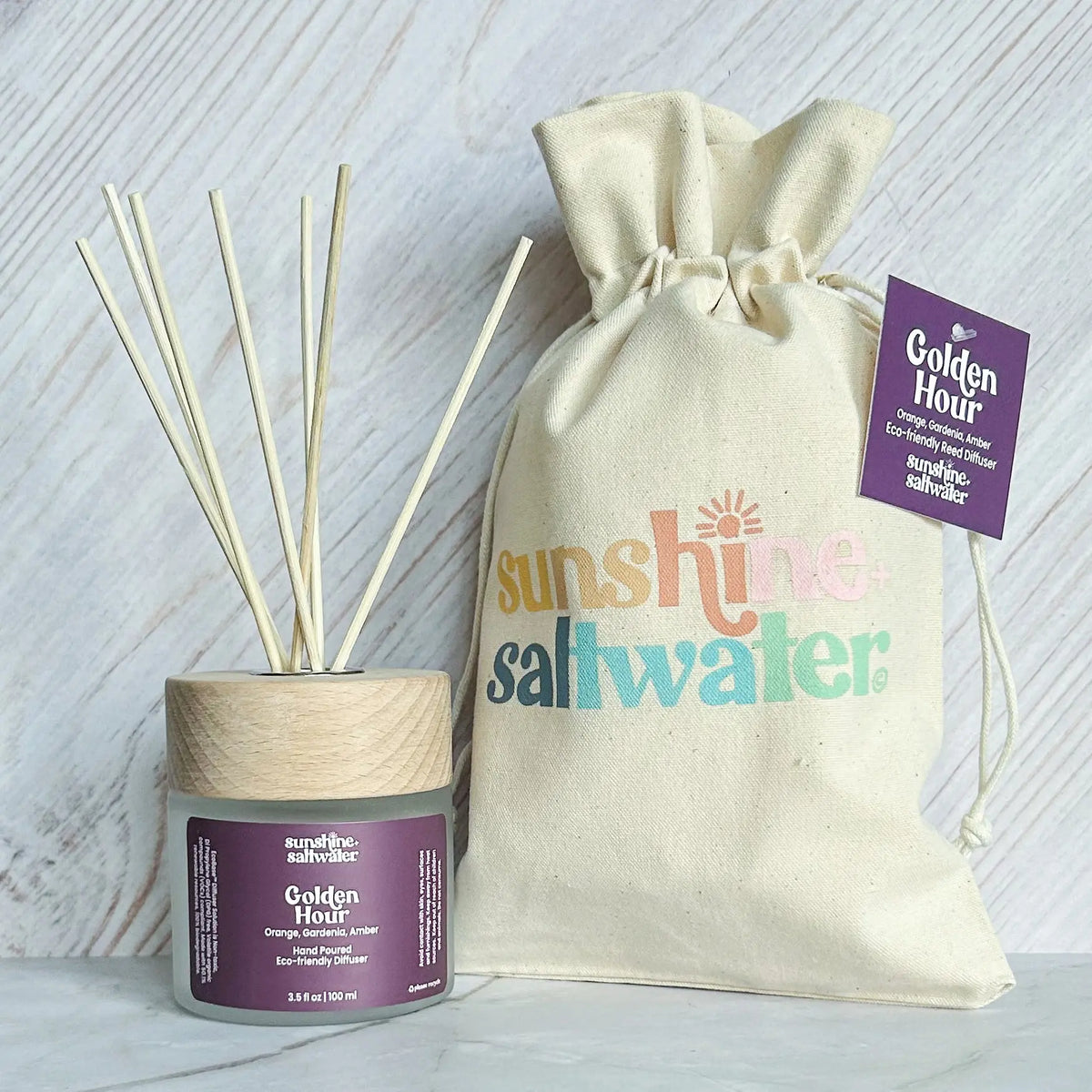 amber reed diffuser with gift bag for beach lovers