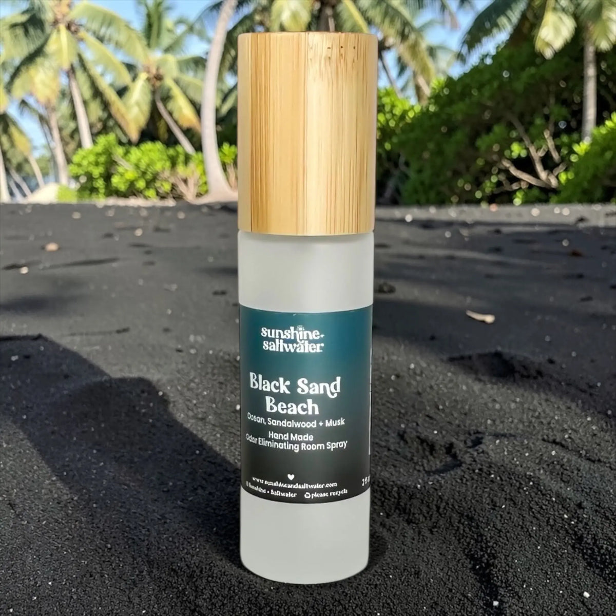 Black Sand Beach ocean sandalwood and musk Room + Car Spray by Sunshine + Saltwater