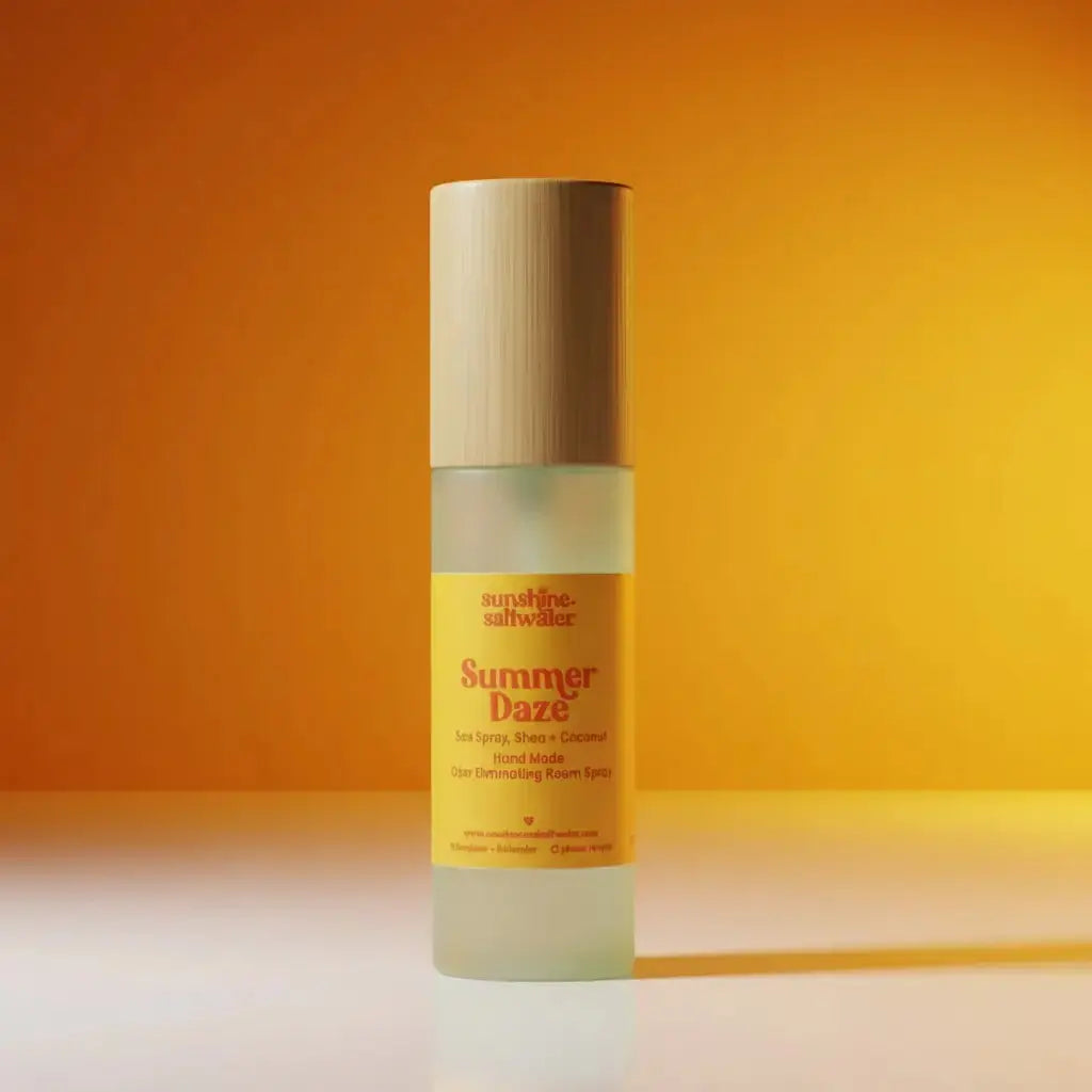 Summer Daze sea spray sunscreen and coconut Room + Car Spray by Sunshine + Saltwater