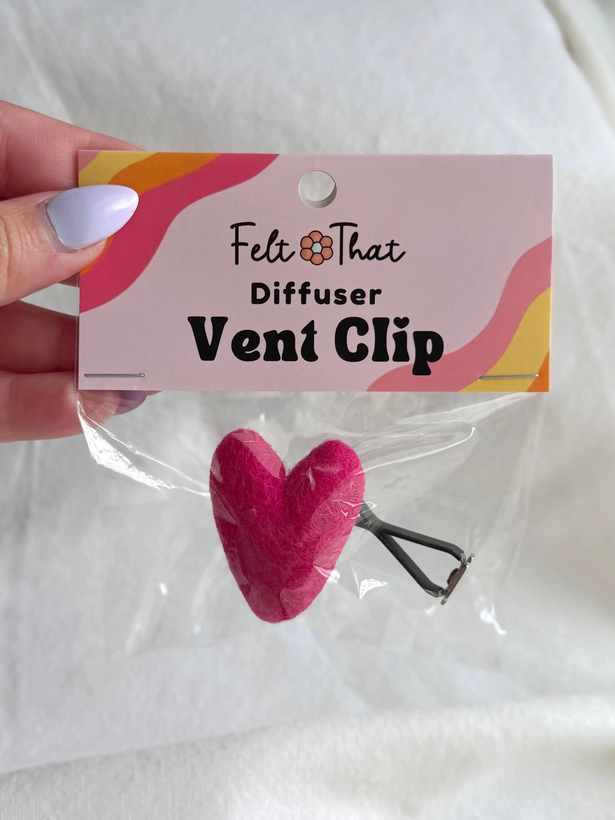 Felt Vent Clip - Heart