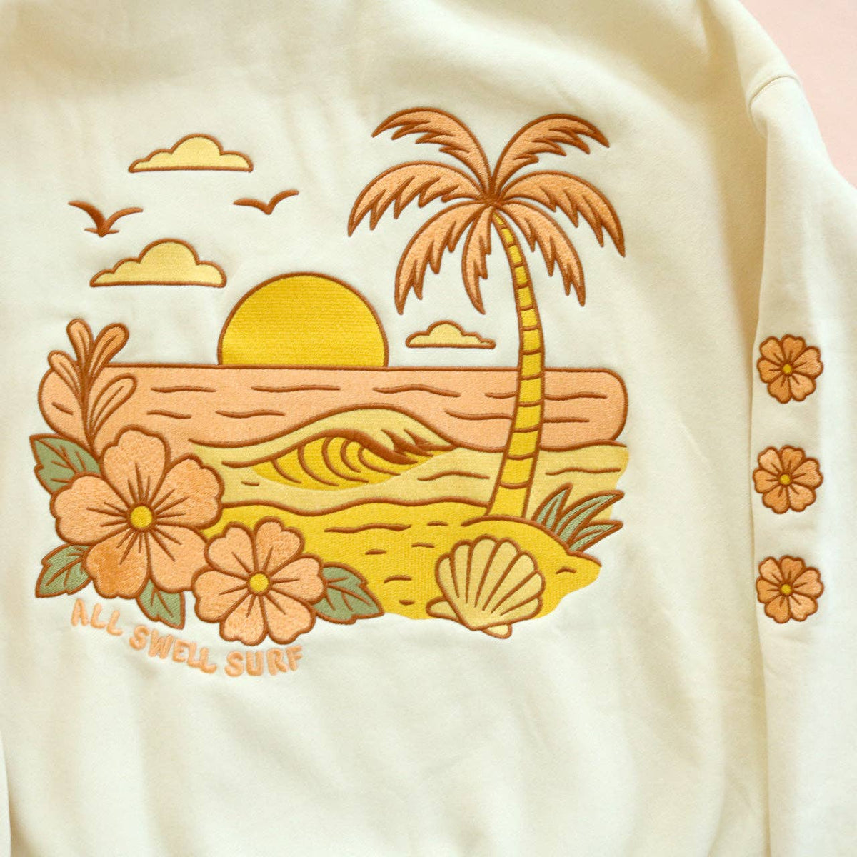 Sunset Embroidered Hoodie All Swell Surf