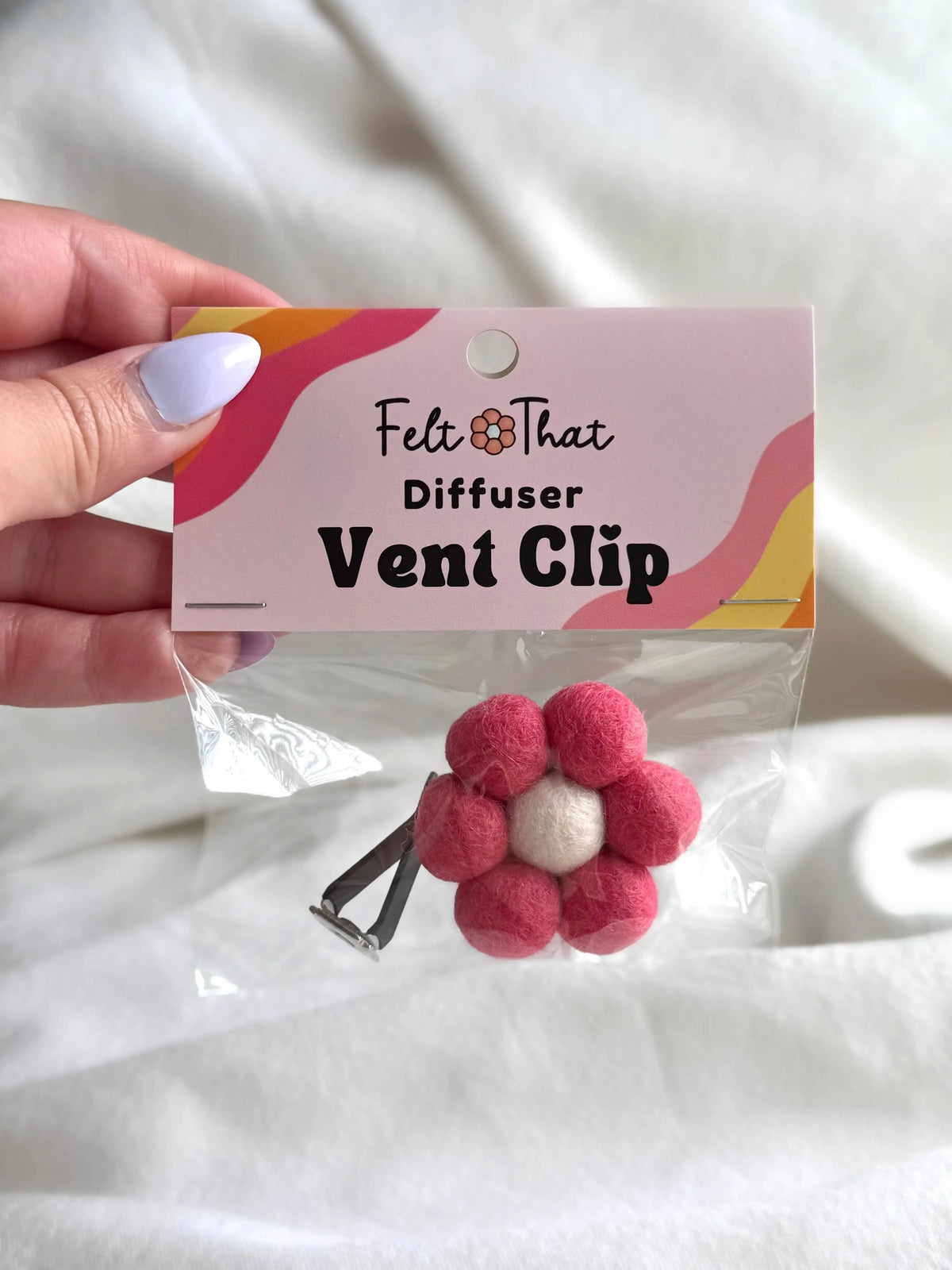 Felt Vent Clip - Flower