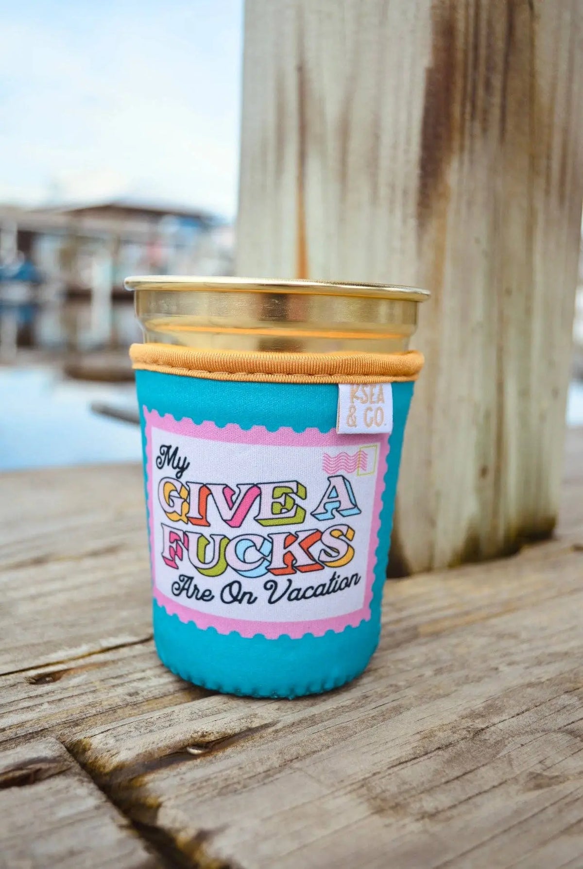 Iced Coffee Drink Sleeve - Give a F*cks on Vacation