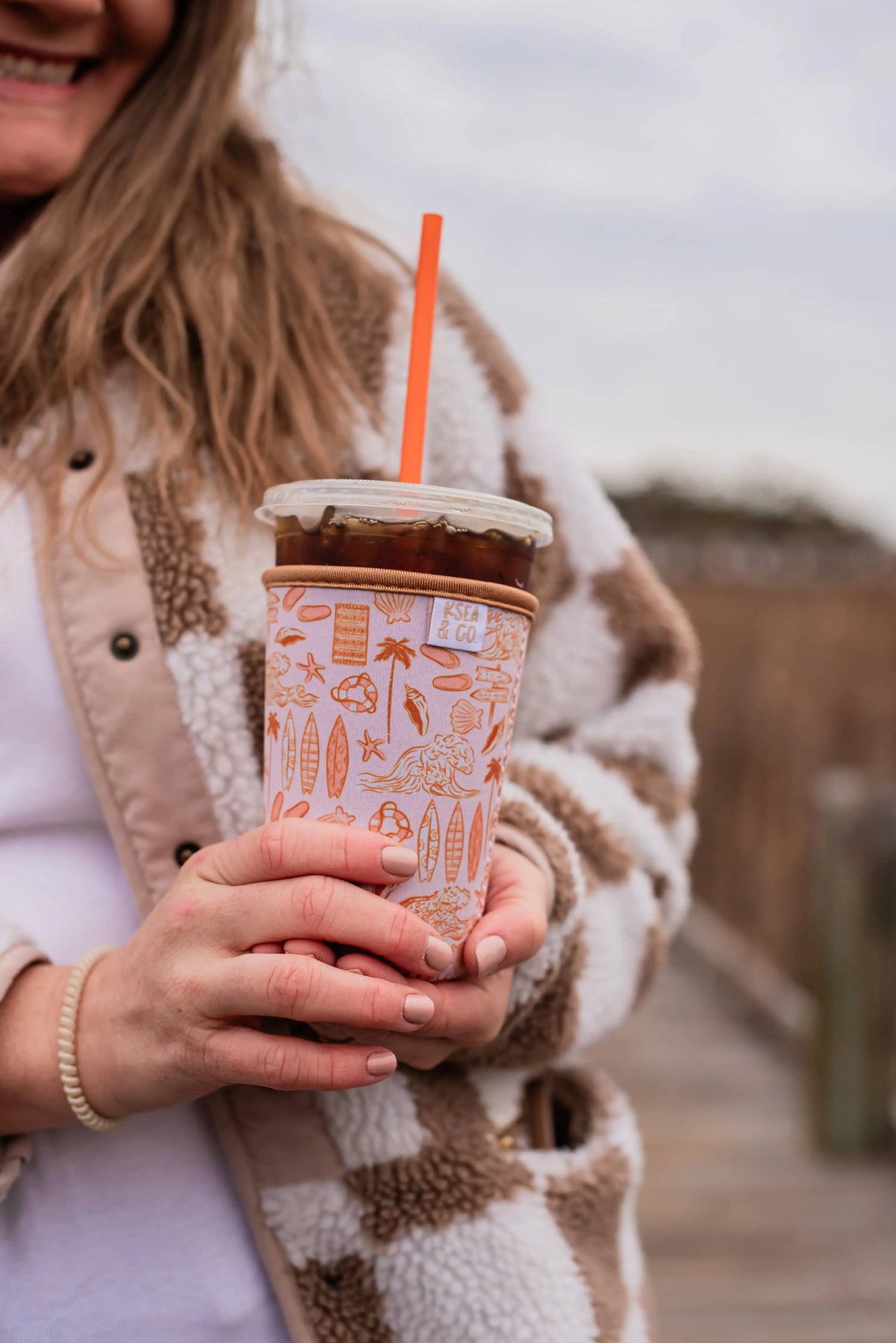 Iced Coffee Drink Sleeve - Coastal Sunset