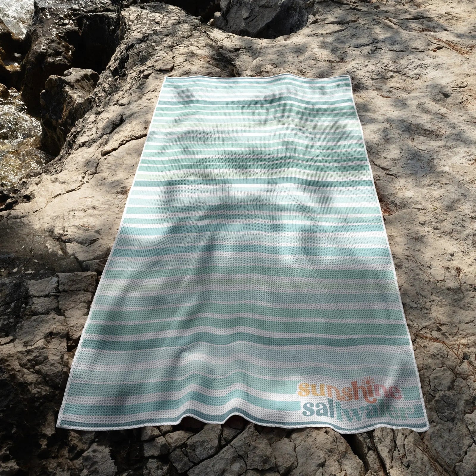 Sea Glass Sand Free Waffle Beach Towel