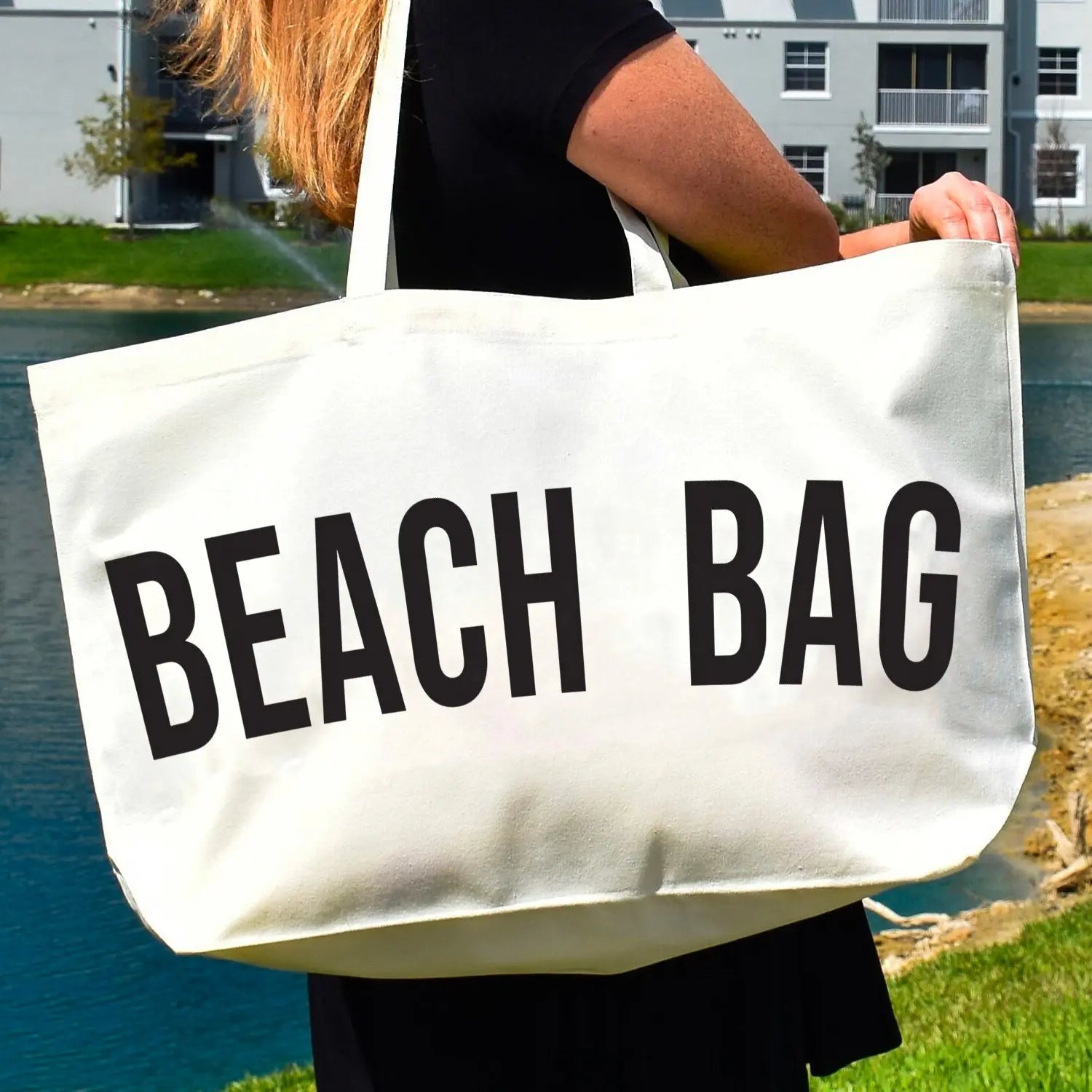 REALLY BIG Canvas Beach Bag - Sunshine + Saltwater