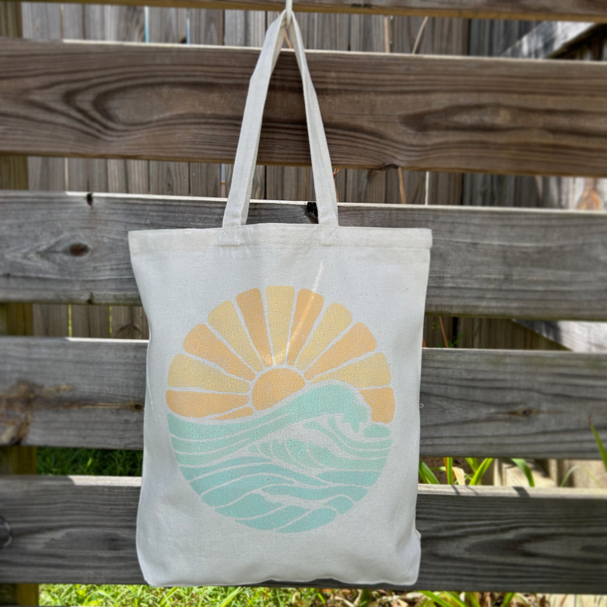 Sun + Wave ♻️ Recycled Canvas Tote