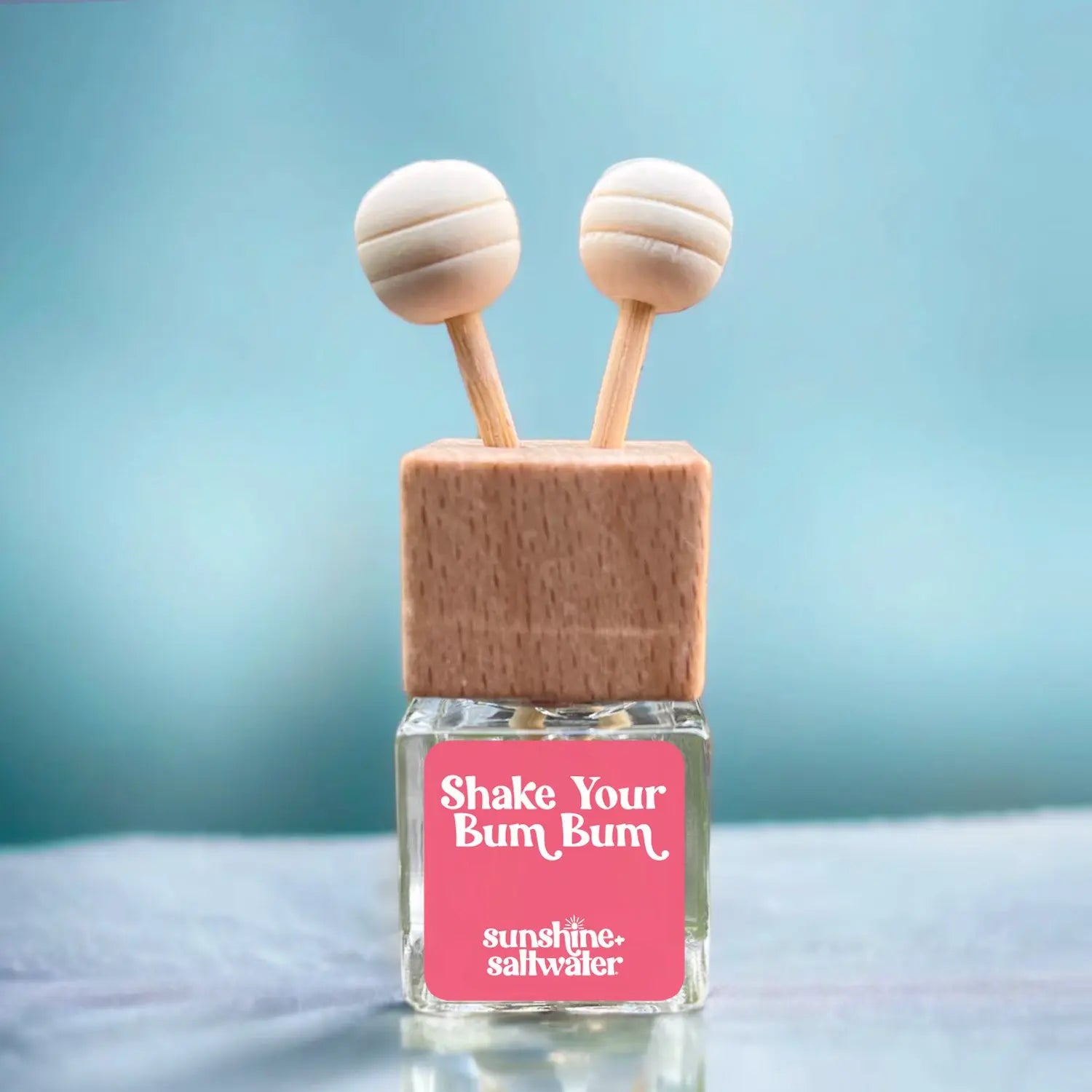 pistachio, vanilla, and salted caramel car diffuser with the Shake Your Bum Bum scent