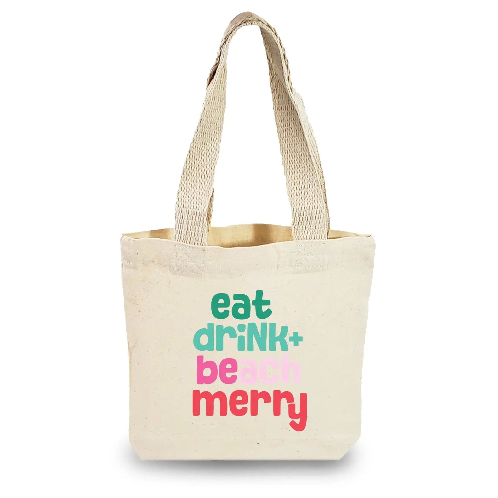 Canvas Gift Bag | Eat, Drink + BEach Merry Sunshine + Saltwater