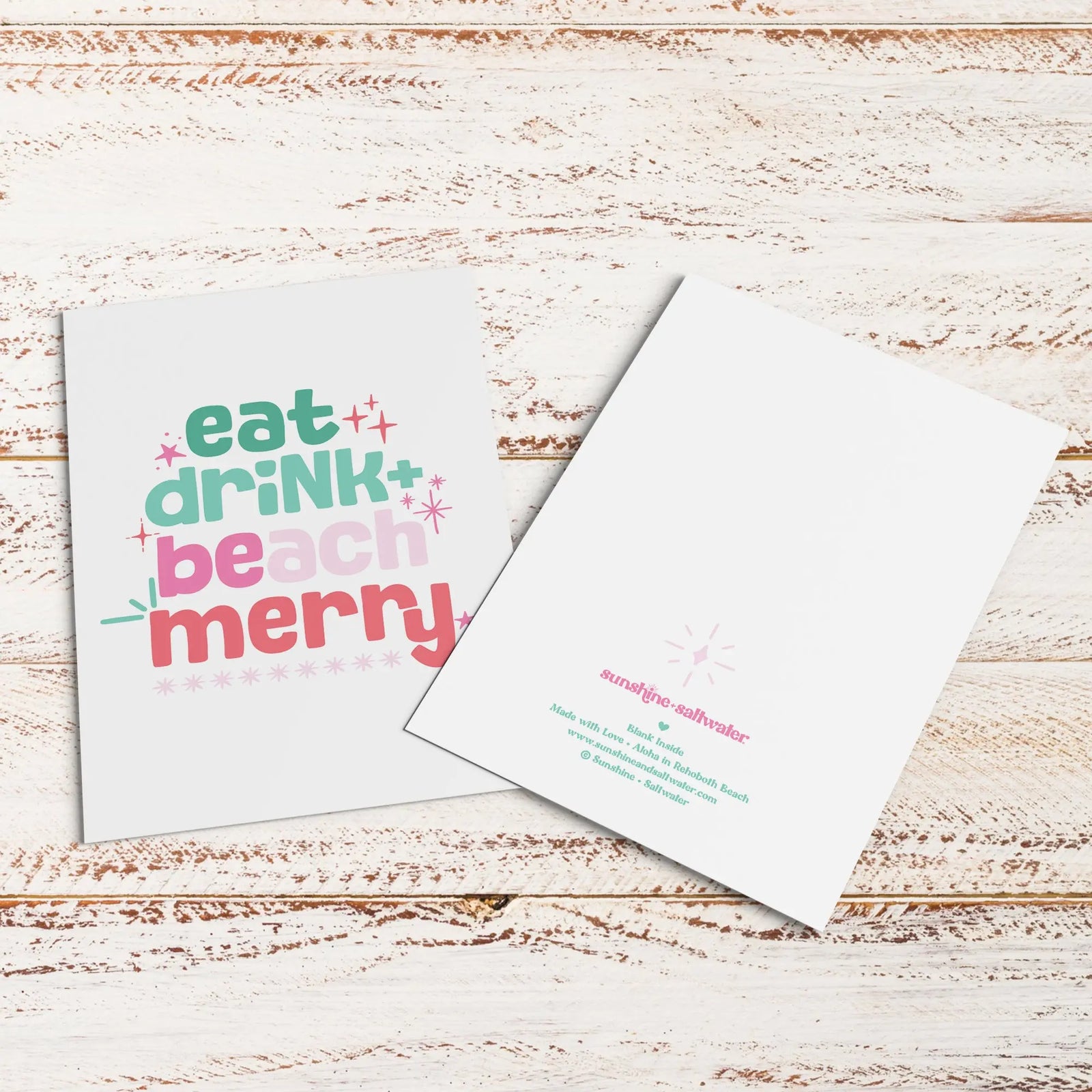 Eat, Drink + BEach Merry | Greeting Card Sunshine + Saltwater