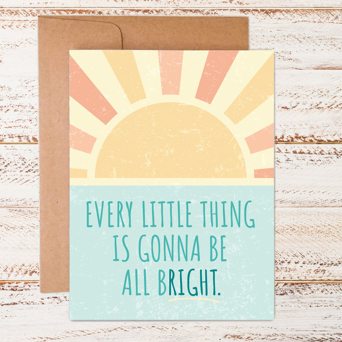 Bob Marley Everything little thing is gonna be all bright greeting card