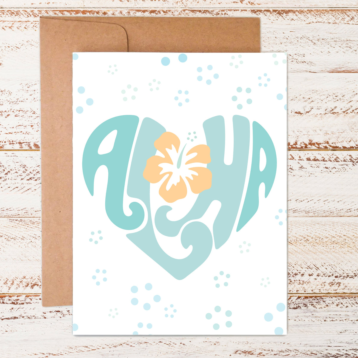 Aloha Love Blue | Greeting Card