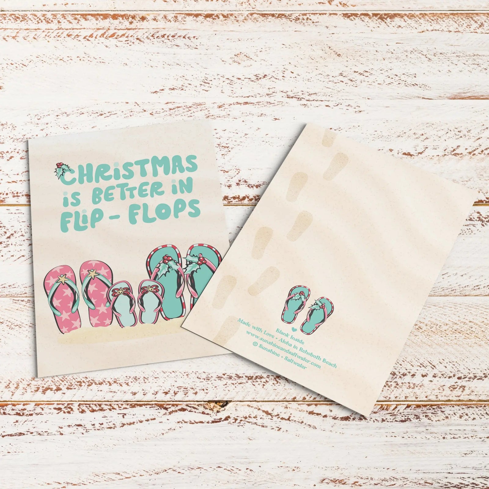 Christmas Is Better In Flip-Flops | Greeting Card Sunshine + Saltwater