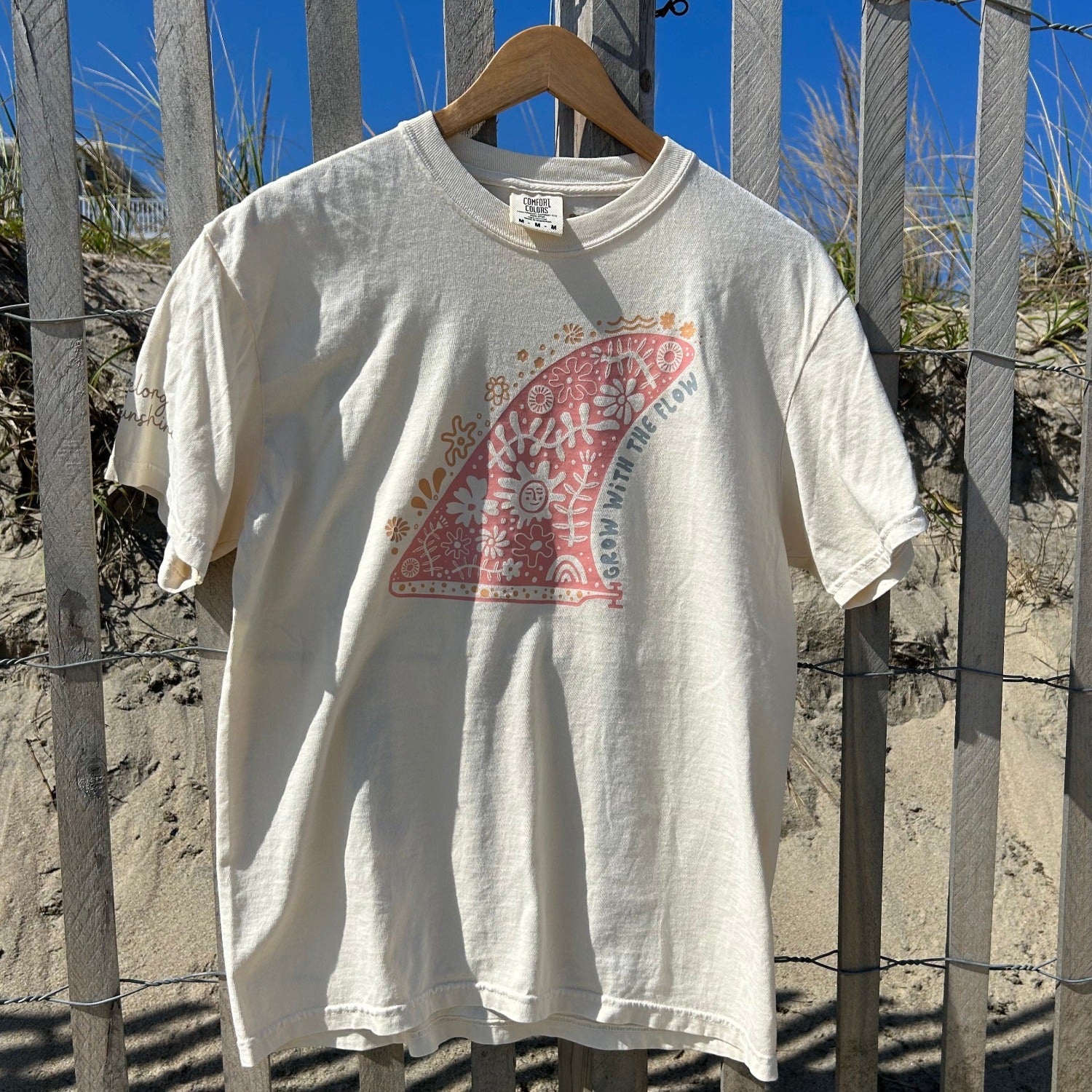 SurFIN: Grow With The Flow | Wave-Washed T-Shirt - Sunshine