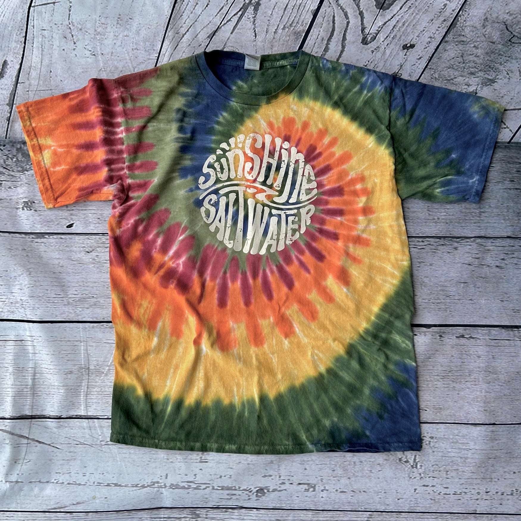 Ebb Flow Boho Beach Tie Dye T Shirt Sunshine Saltwater