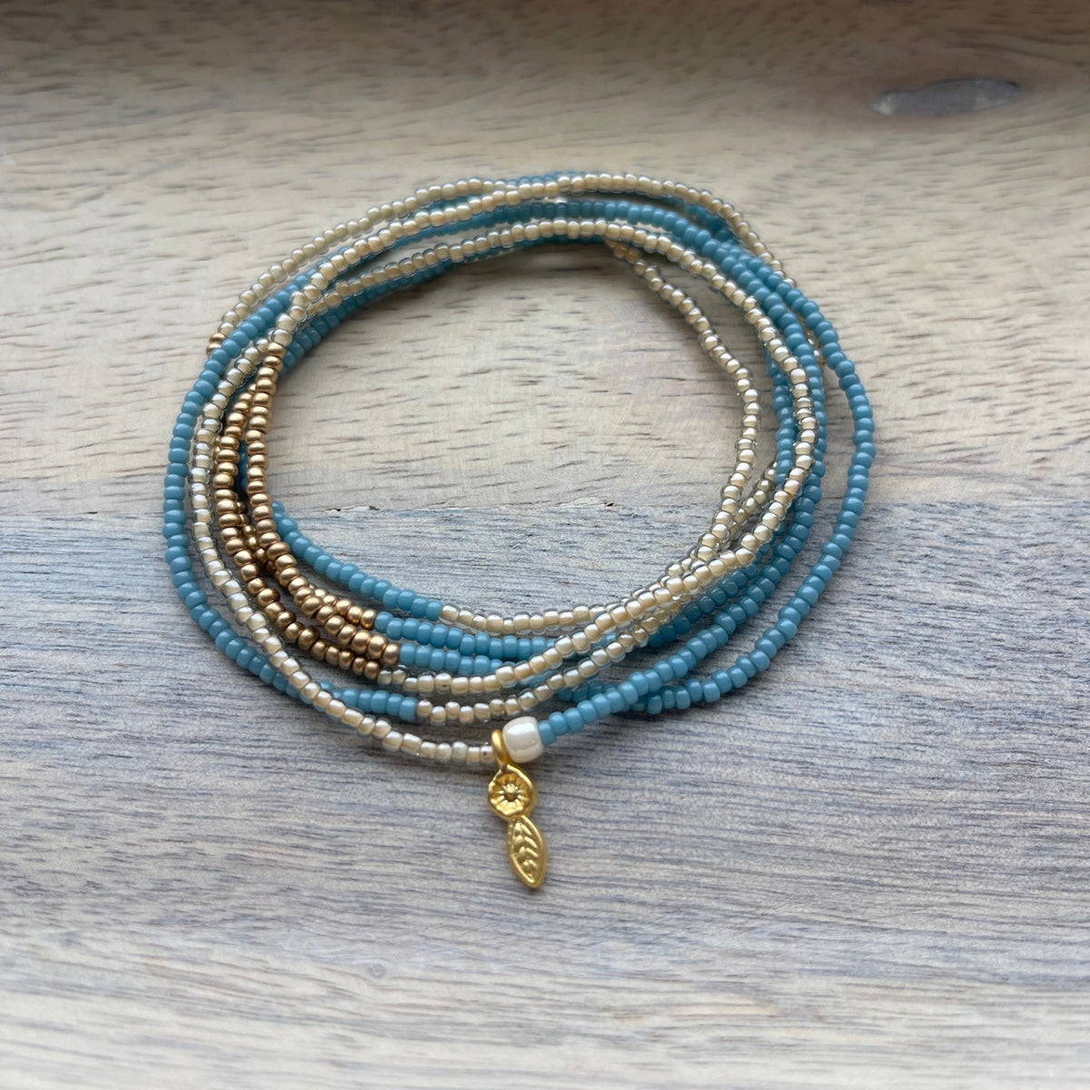 Coastal Blue Color Block | Wrap Bracelet
