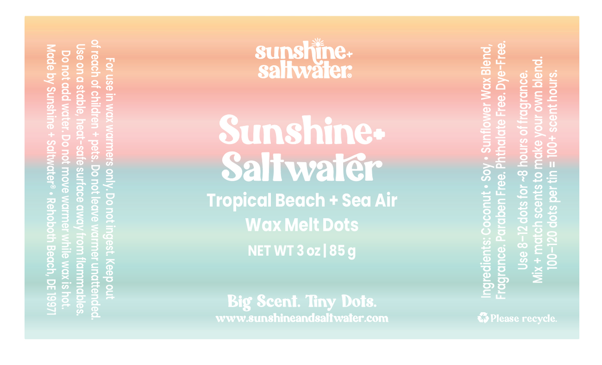 Sunshine + Saltwater | Wax Melt Dots Sunshine + Saltwater