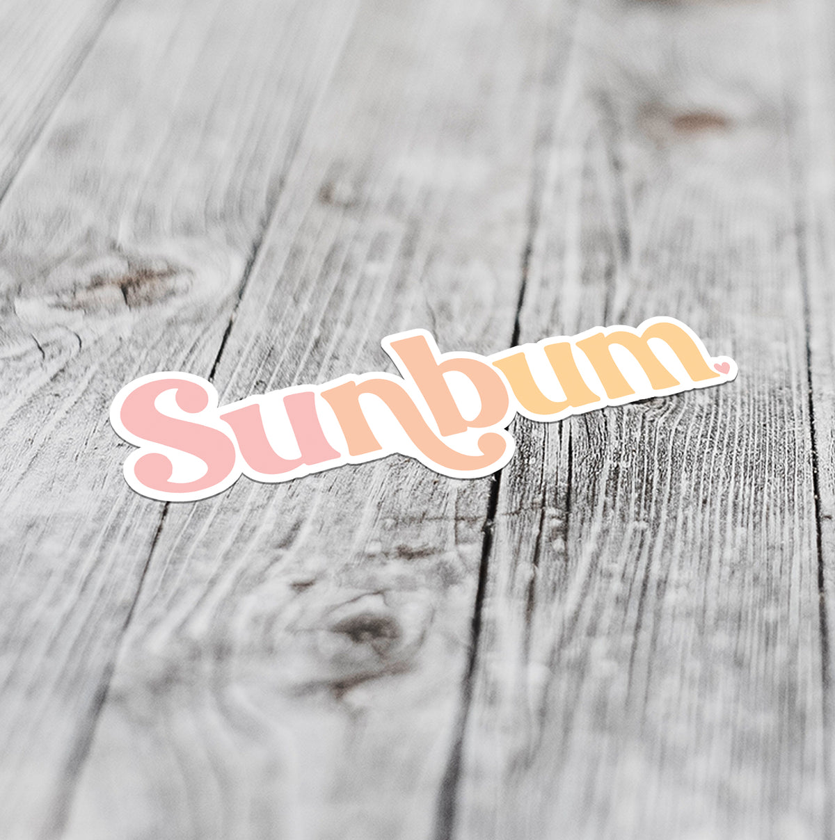 sumbum decal in peach and yellow colors