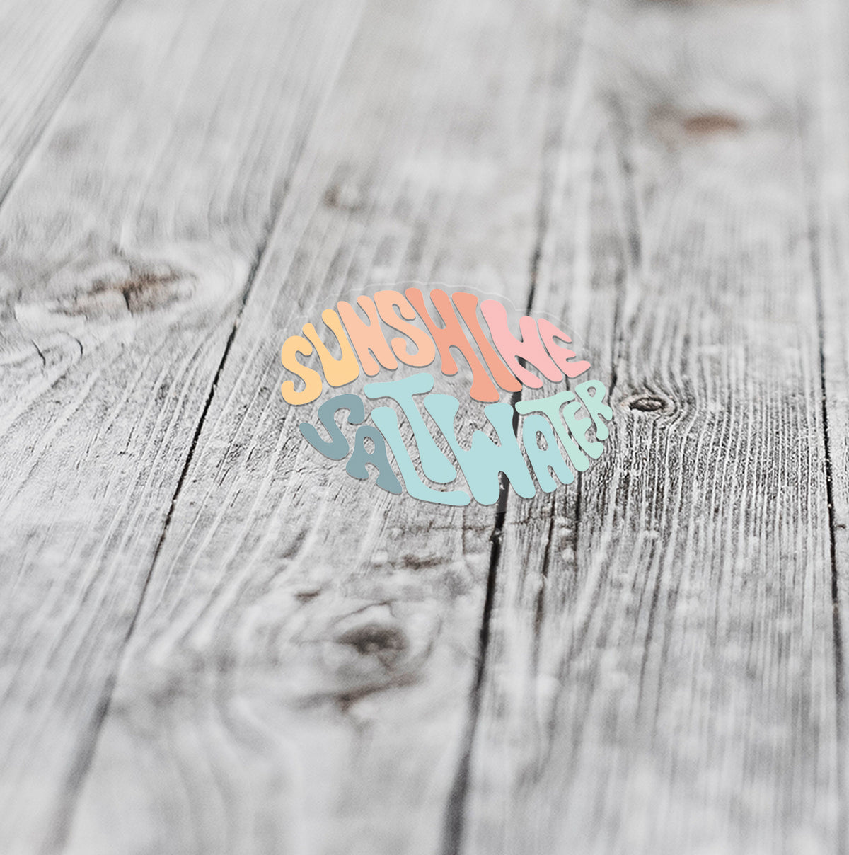 Pastel Sunshine Hippie  |  CLEAR Sticker