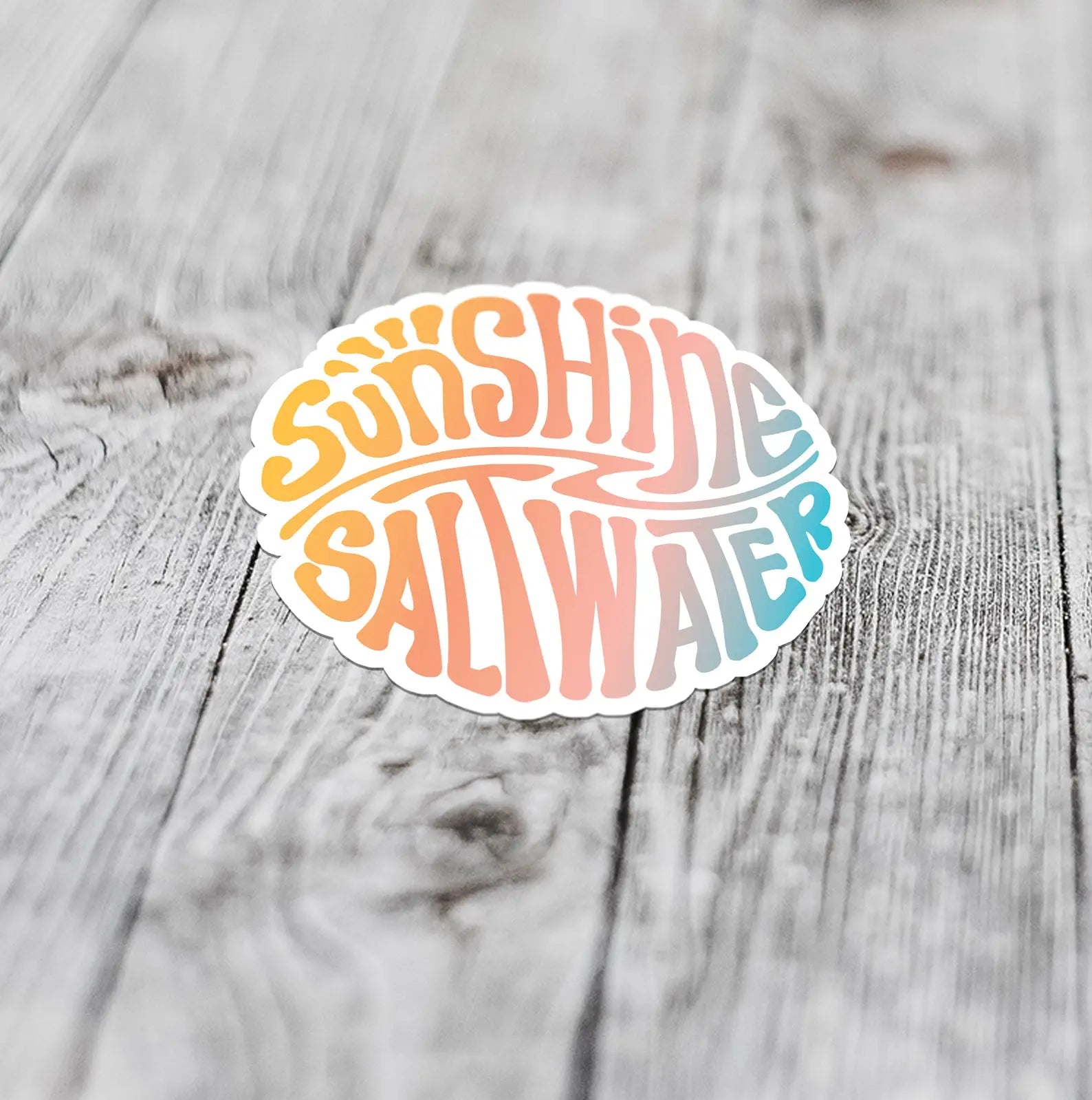 Sunshine + Saltwater Rainbow  |  Small Sticker Sunshine + Saltwater