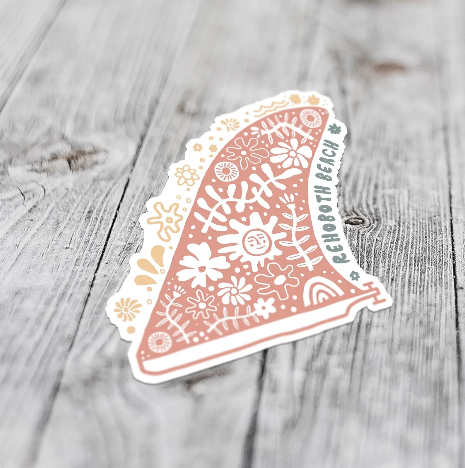 Rehoboth Beach SurFIN | Large Sticker Sunshine + Saltwater