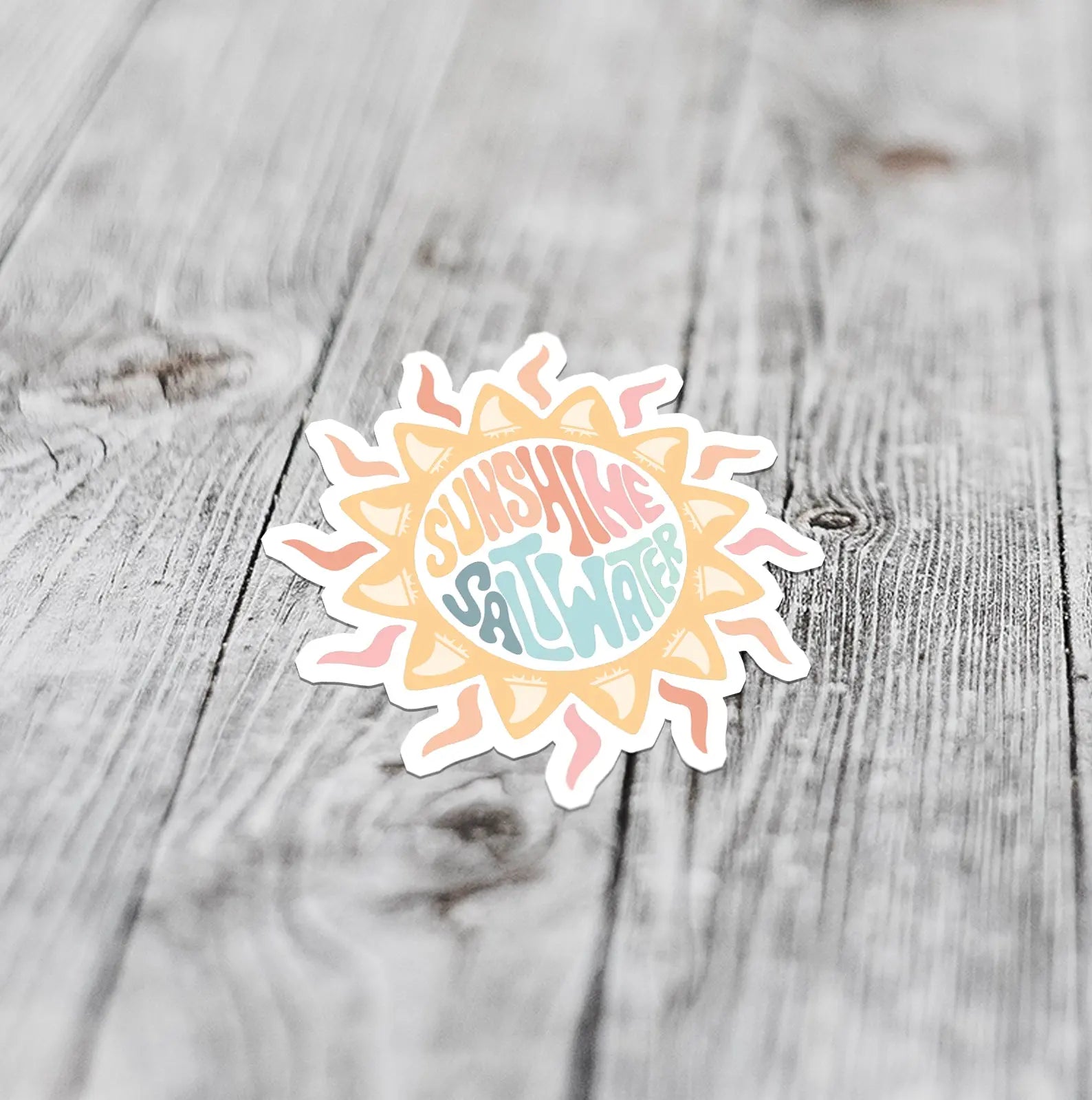 Sunshine Surf Hippie | Small Sticker Sunshine + Saltwater