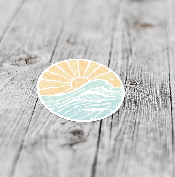 Sun + Wave | Small Sticker - Sunshine + Saltwater