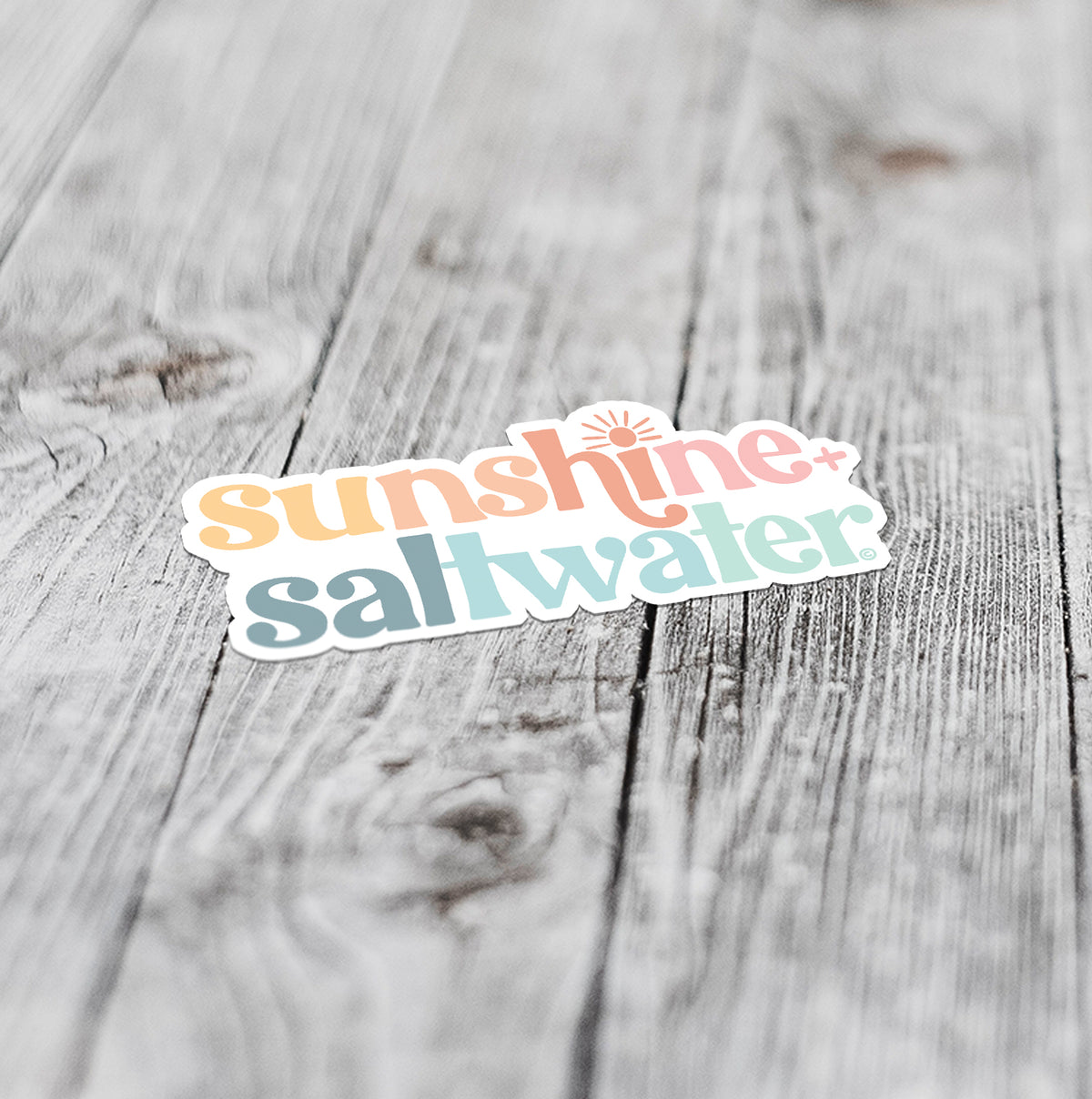 Sunshine + Saltwater | Large Sticker