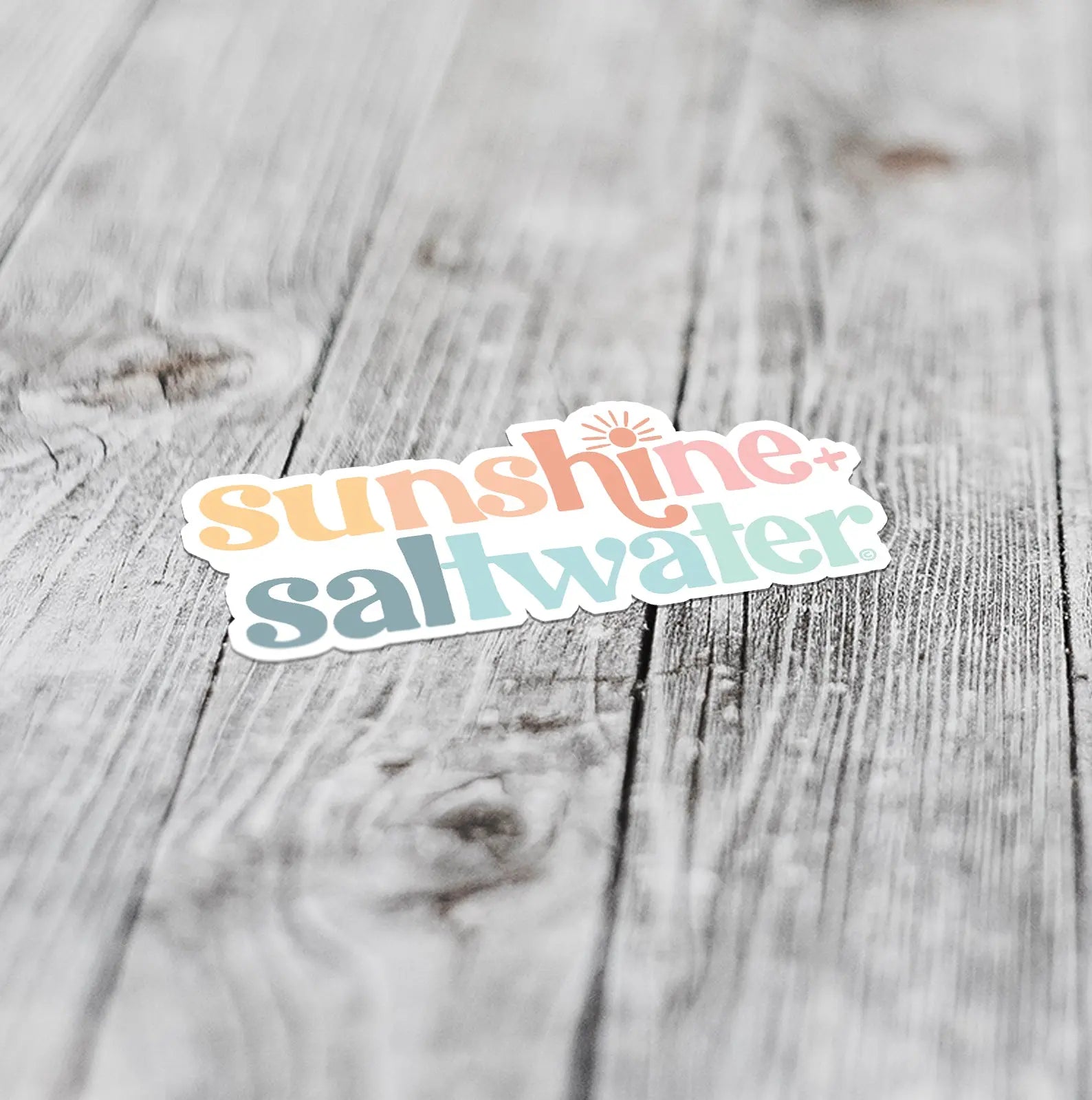 Sunshine + Saltwater | Large Sticker Sunshine + Saltwater