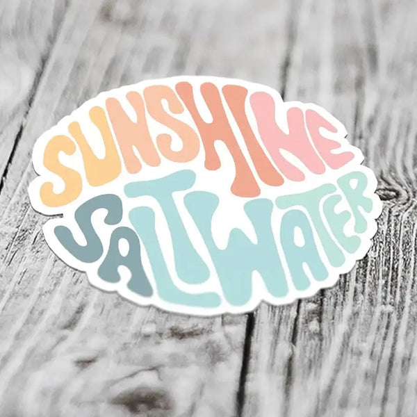 Sticker Saltink Pastel Sunshine & Saltwater | Small Sticker - Sunshine + Saltwater