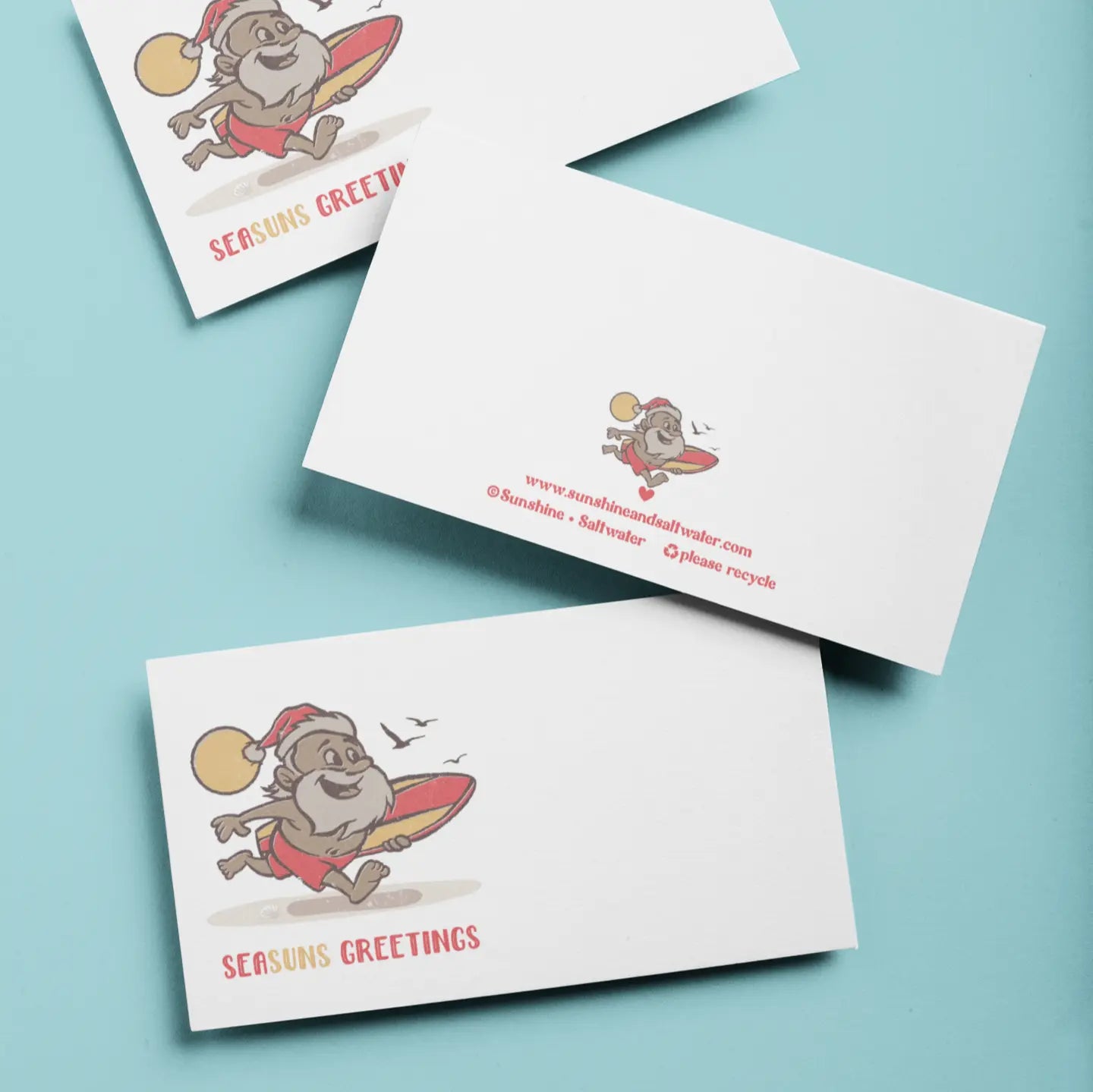 Surfin Santa Itty Bitty Card