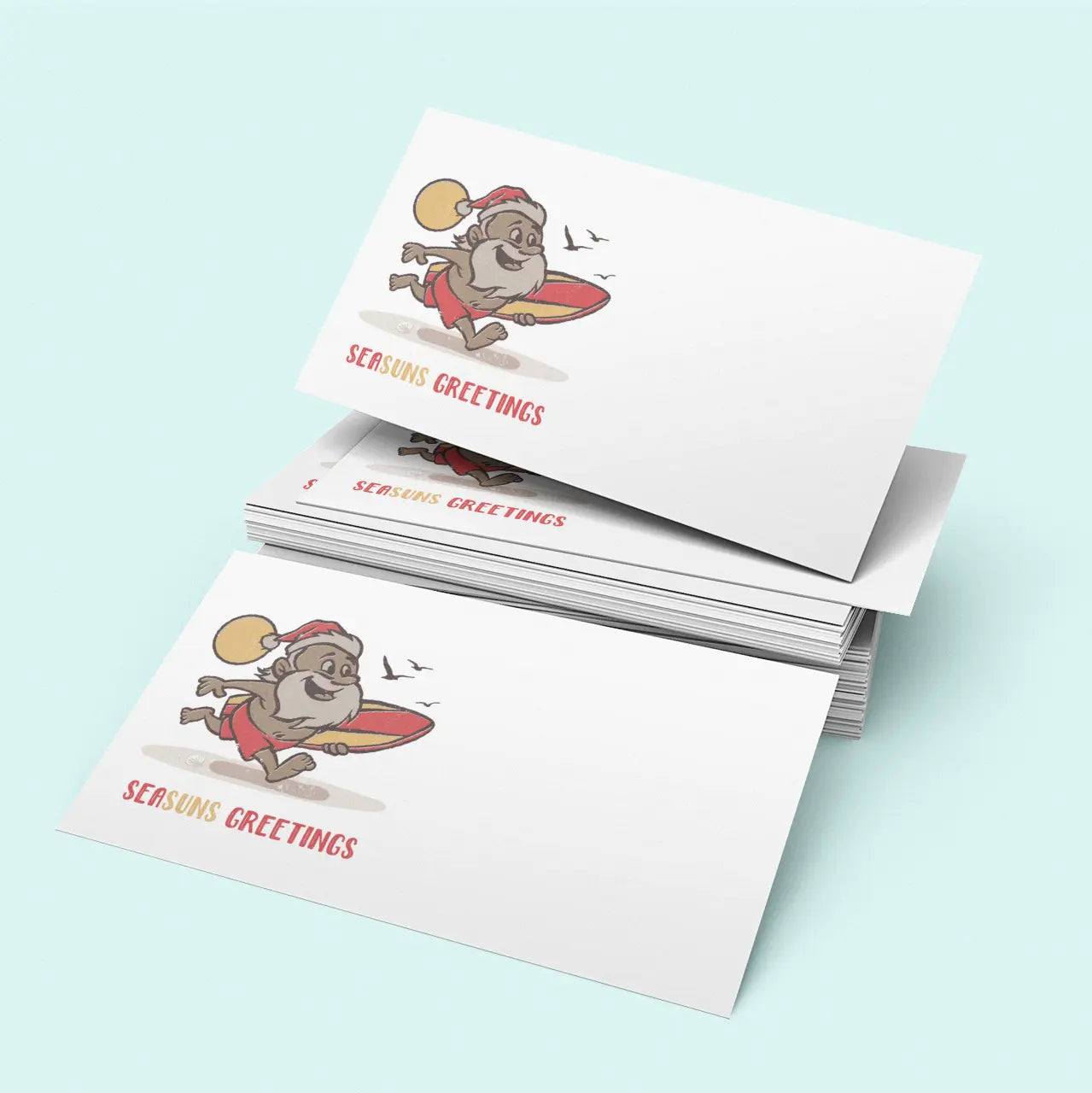 Surfin Santa Itty Bitty Card