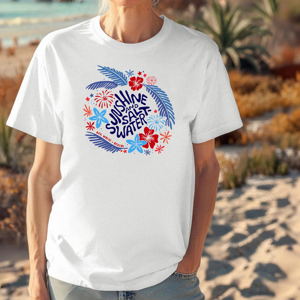 Red, White + Beachy ❤️🤍💙 | Coastal Comfort T-Shirt