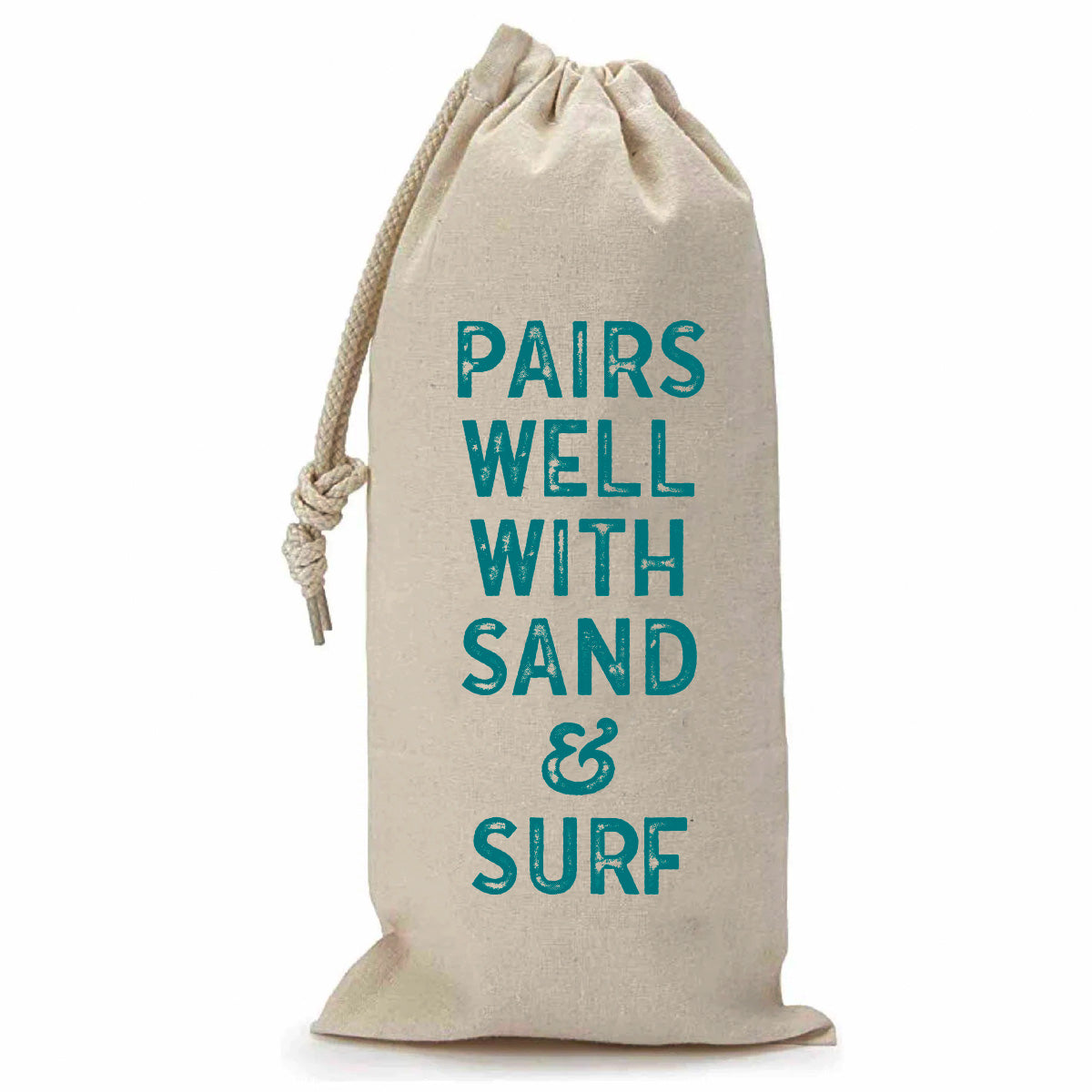 Wine Bag Drawcord | Pairs Well With Sand &amp; Surf