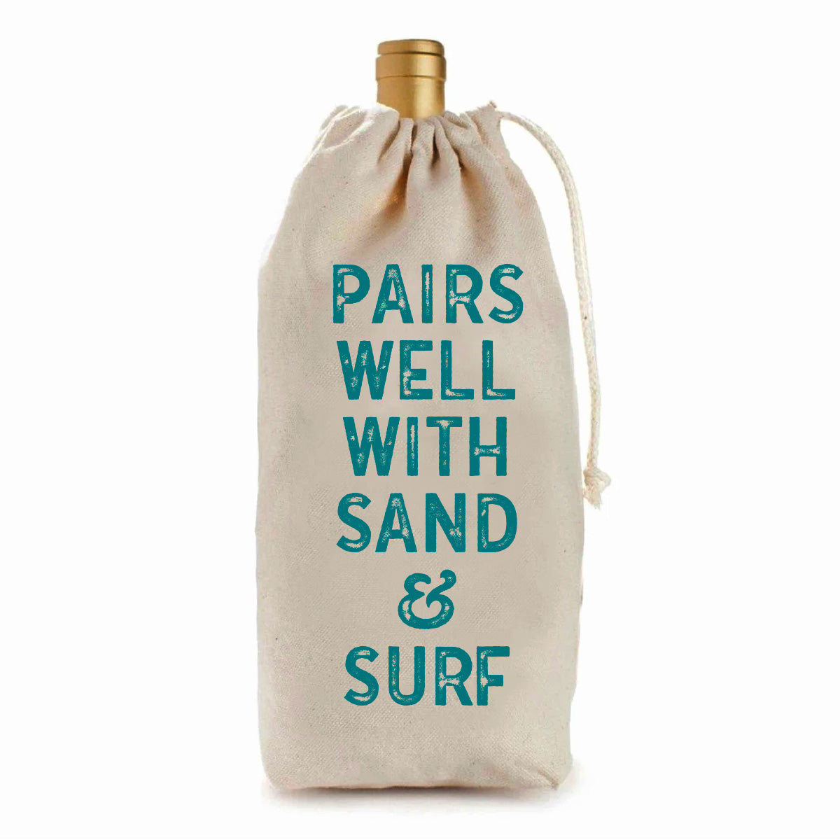 Wine Bag Drawcord | Pairs Well With Sand &amp; Surf