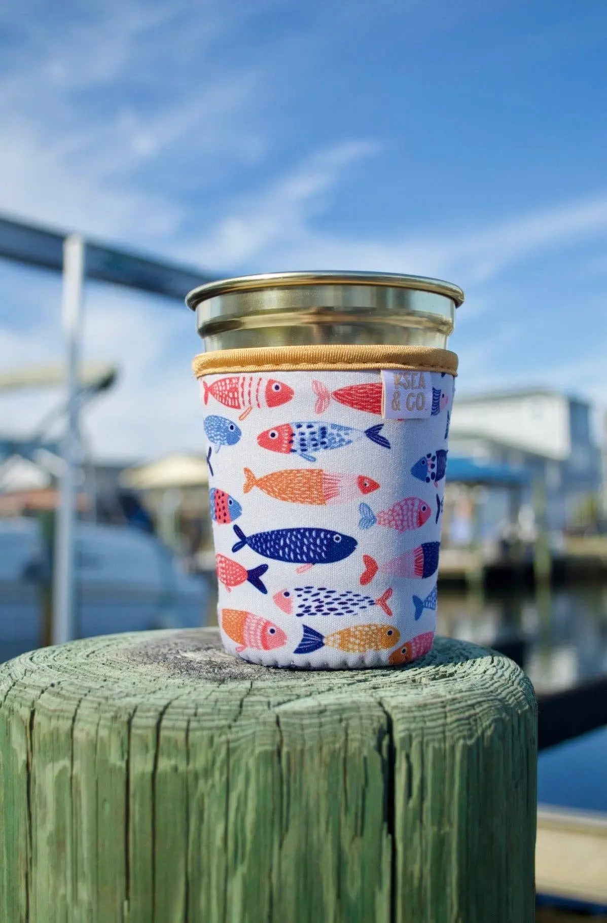 Iced Coffee Drink Sleeve - Little Fishies