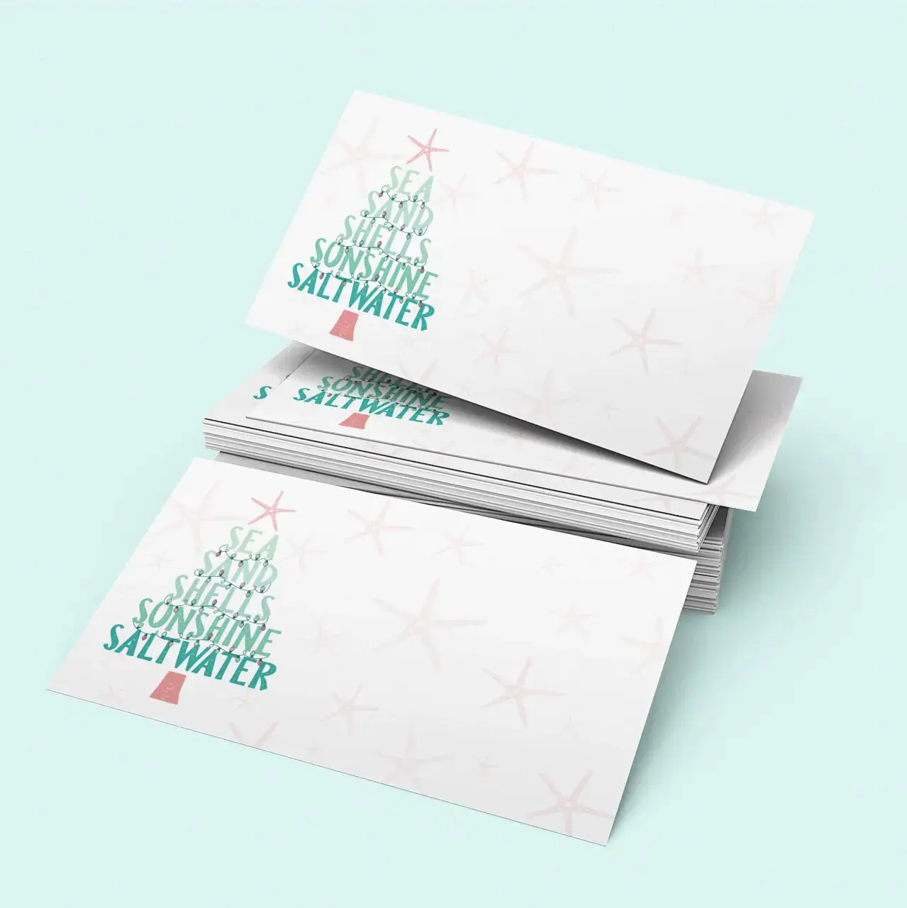 beachy christmas itty bitty card 1