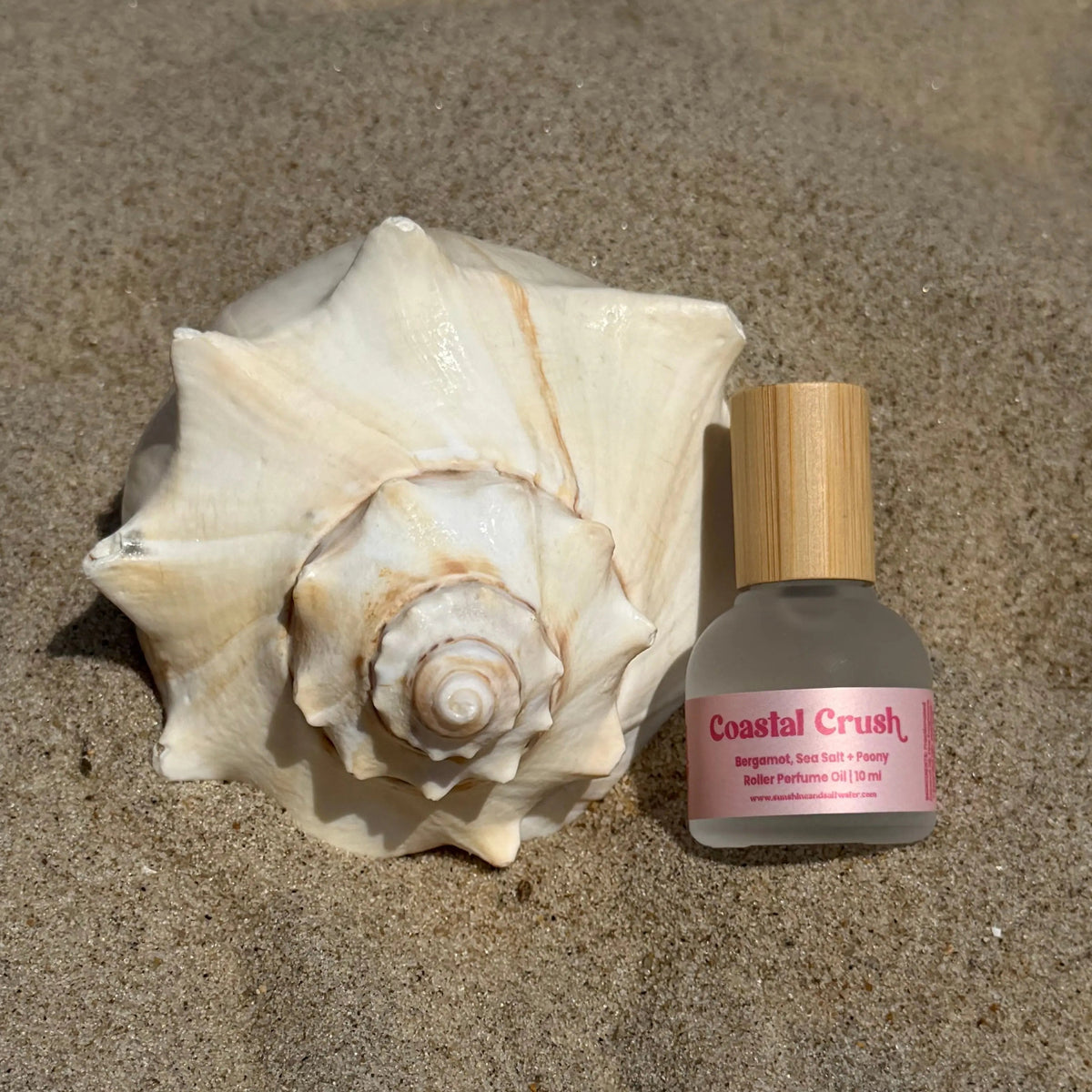 Coastal Crush perfume rollerball with bergamot, sea salt and peony fragrance