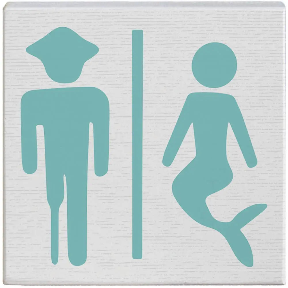Mermaid Bathroom Sign  - Small Talk Square