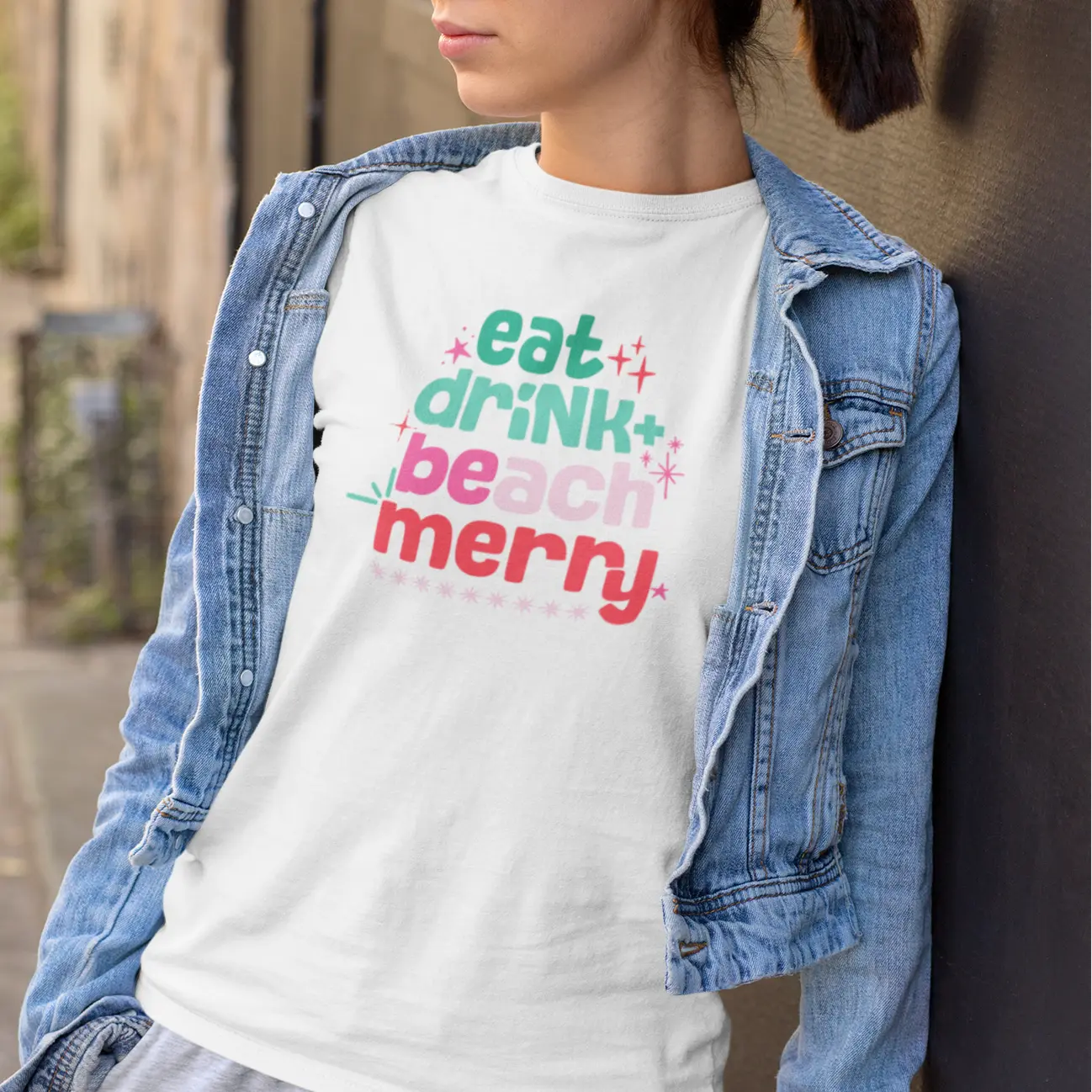 eat drink and beach merry t-shirt gift