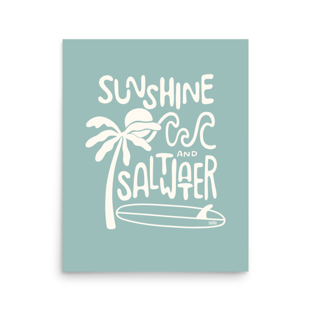 Sunshine + Saltwater + Surf | Beach Print