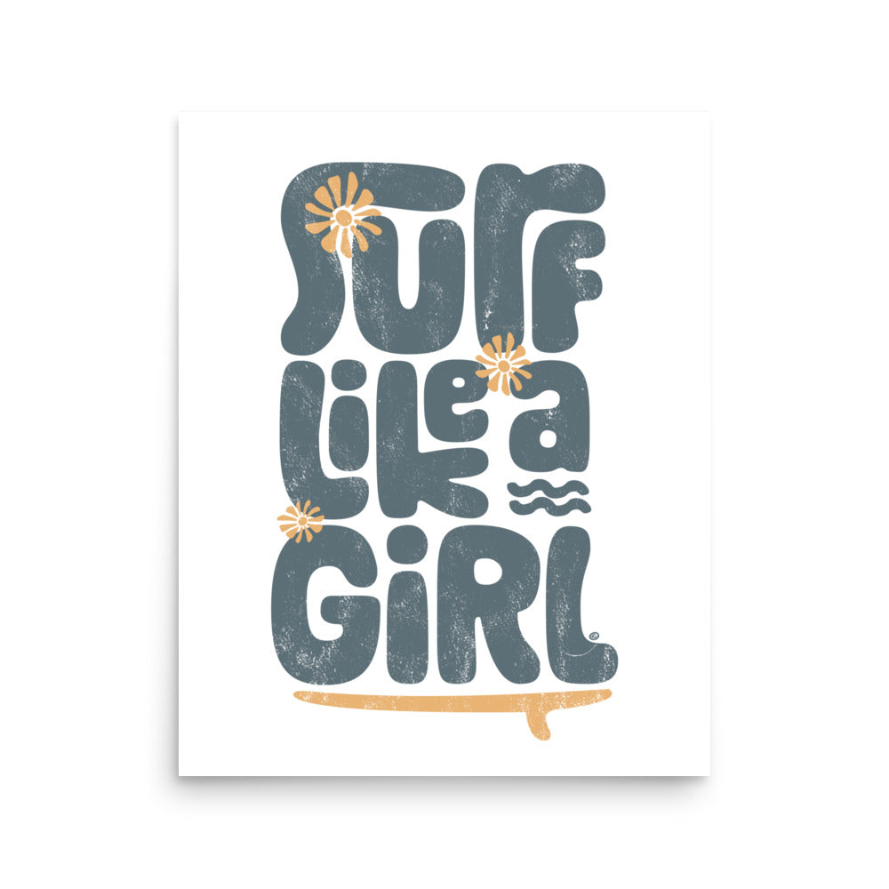 Surf Like A Girl | Beach Print