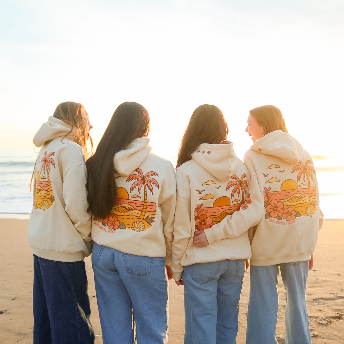 Sunset Embroidered Hoodie All Swell Surf