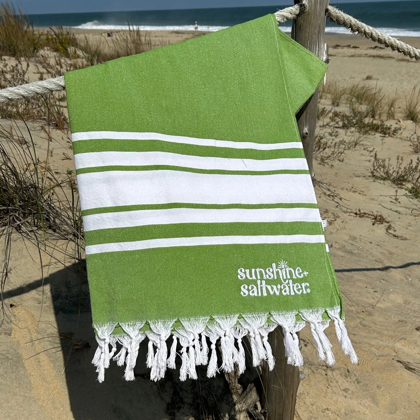 green turkish towel
