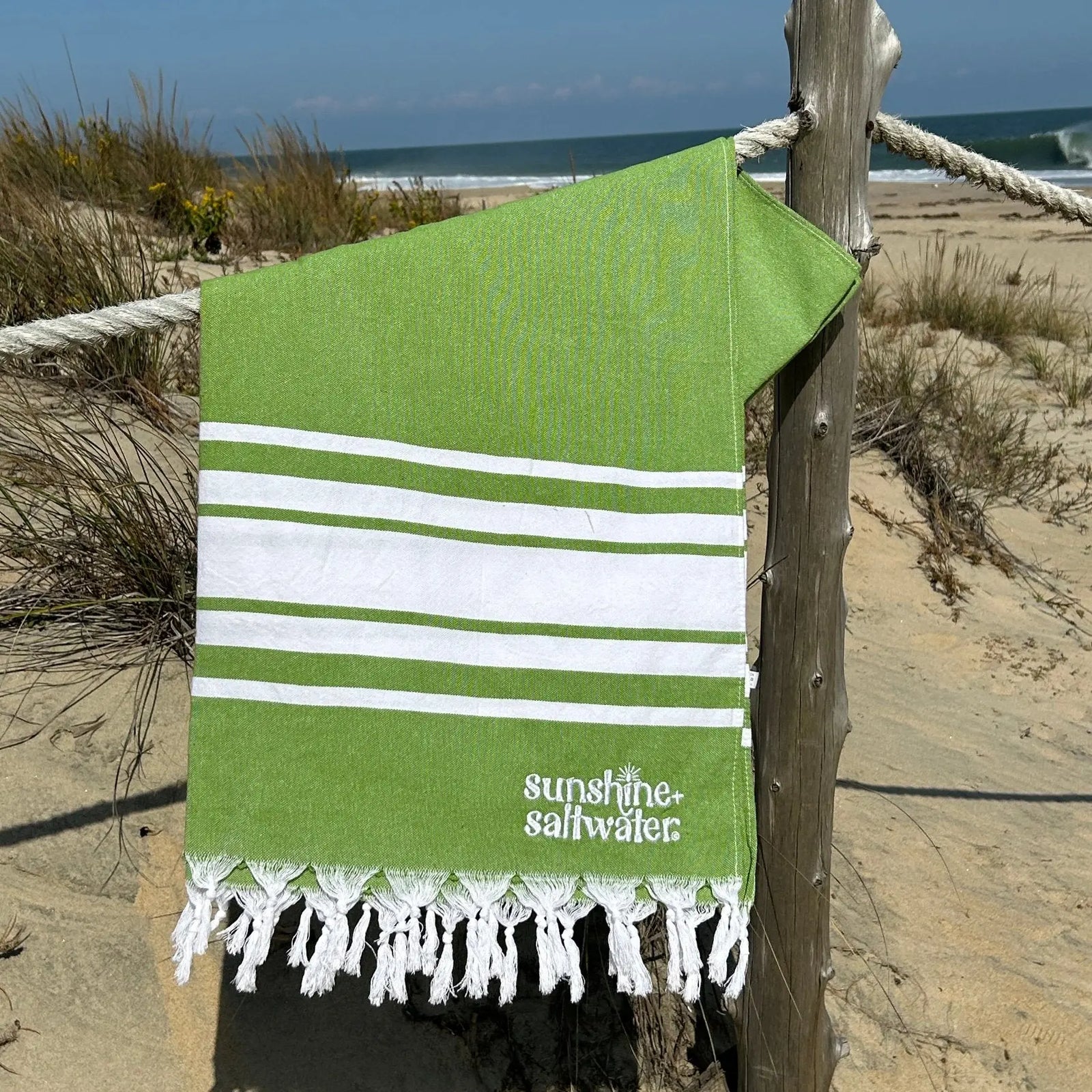 green turkish towel