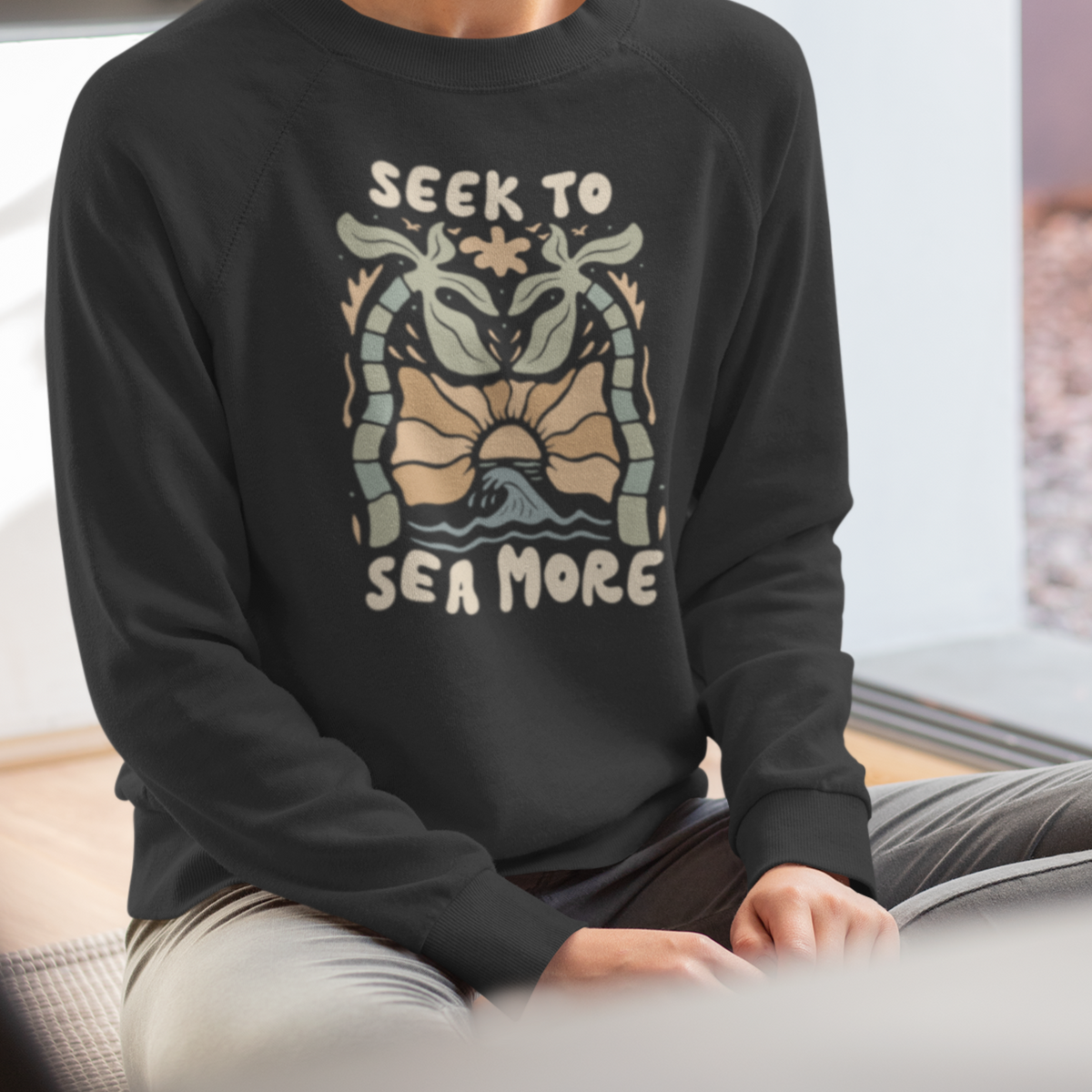 Seek To Sea More | Lightweight Crewneck