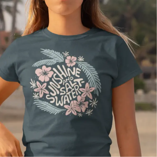 Tropical Blues | Beachside Breeze Tee Sunshine + Saltwater