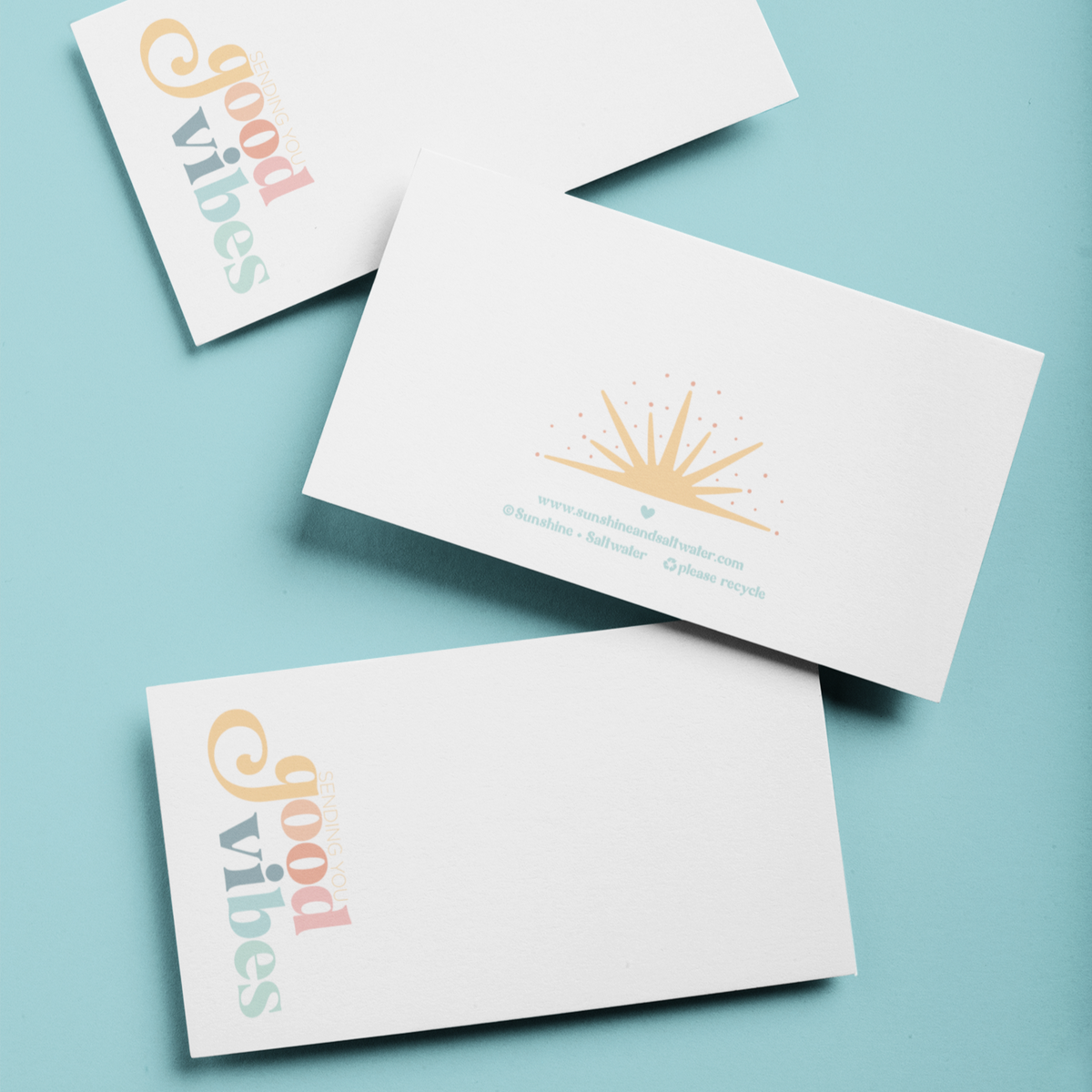 good vibes mini greeting card