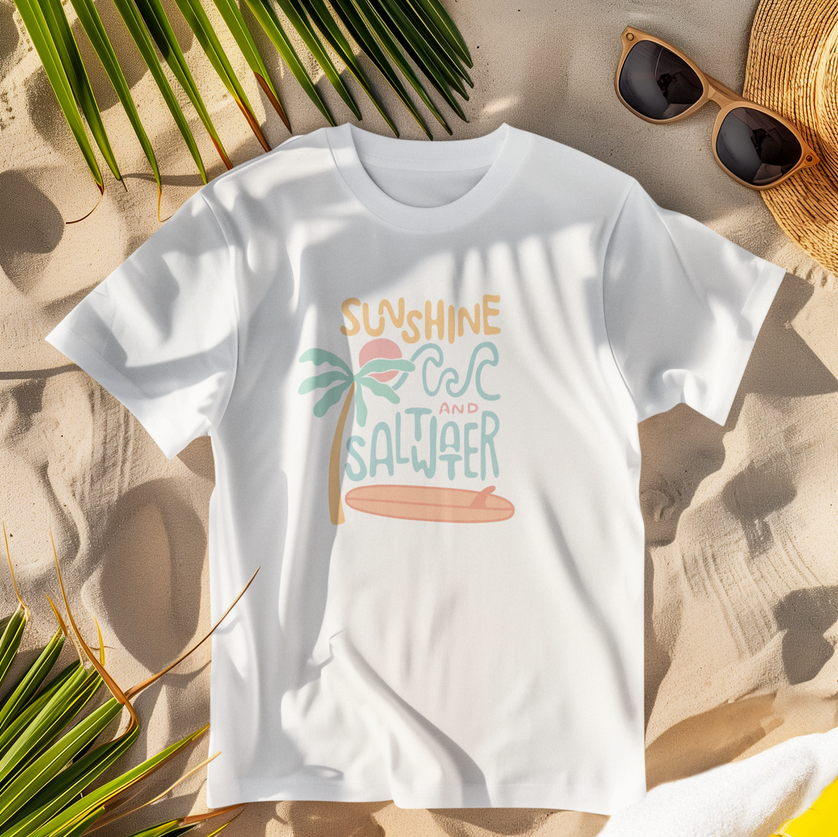 Sunshine + Saltwater Surf  | Wave-Washed T-Shirt