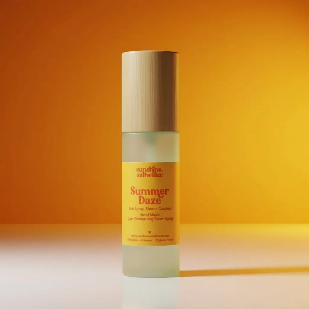 Summer Daze sea spray sunscreen and coconut Room + Car Spray by Sunshine + Saltwater